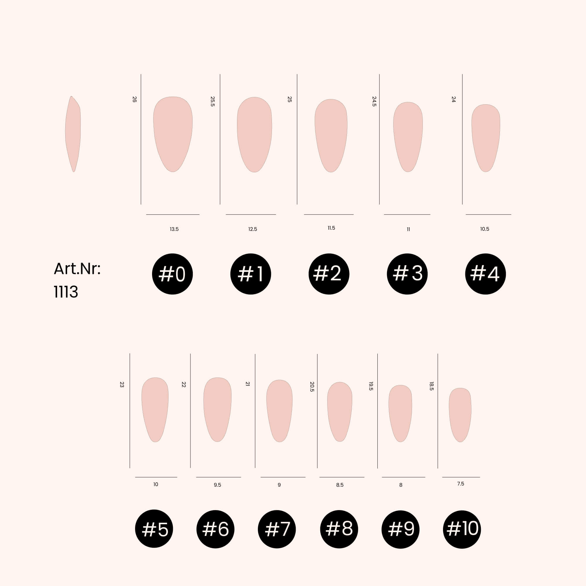 Soft Gel Nail Tips Long Almond Shape 500 in Tipbox