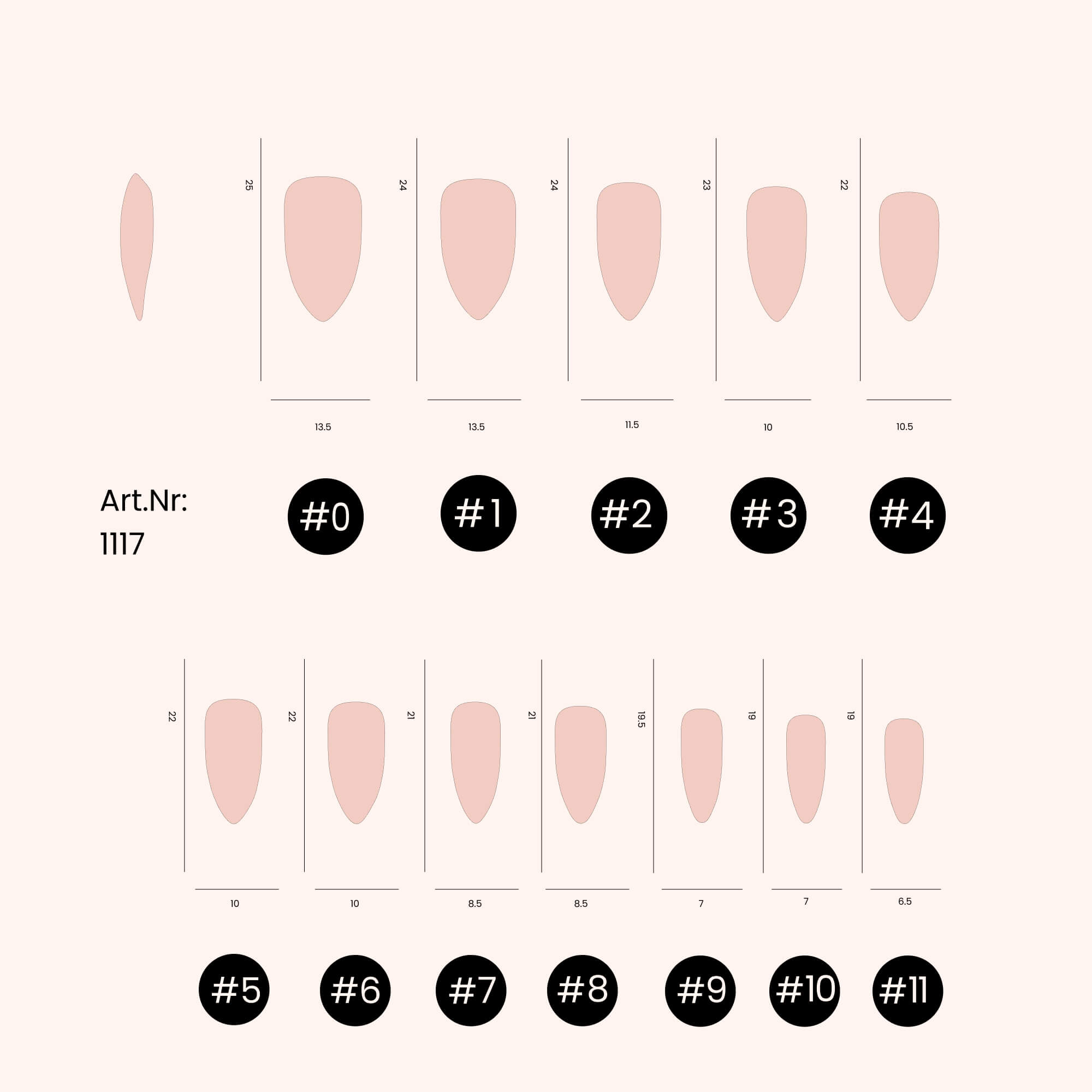 Soft Gel Nail Tips Almond Shape 500 in Tipbox