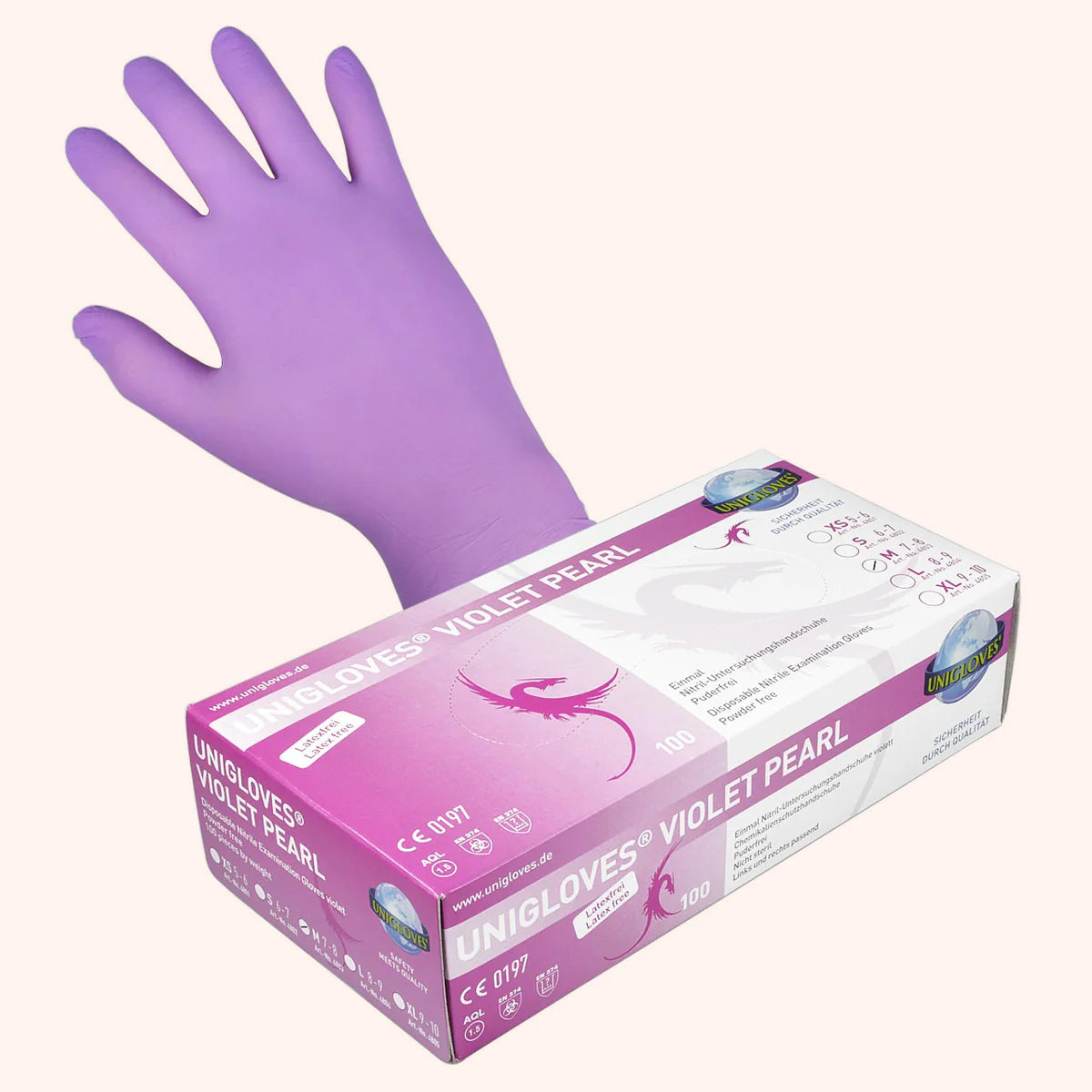 Nitril Handschuhe violet Hygiene von Unigloves