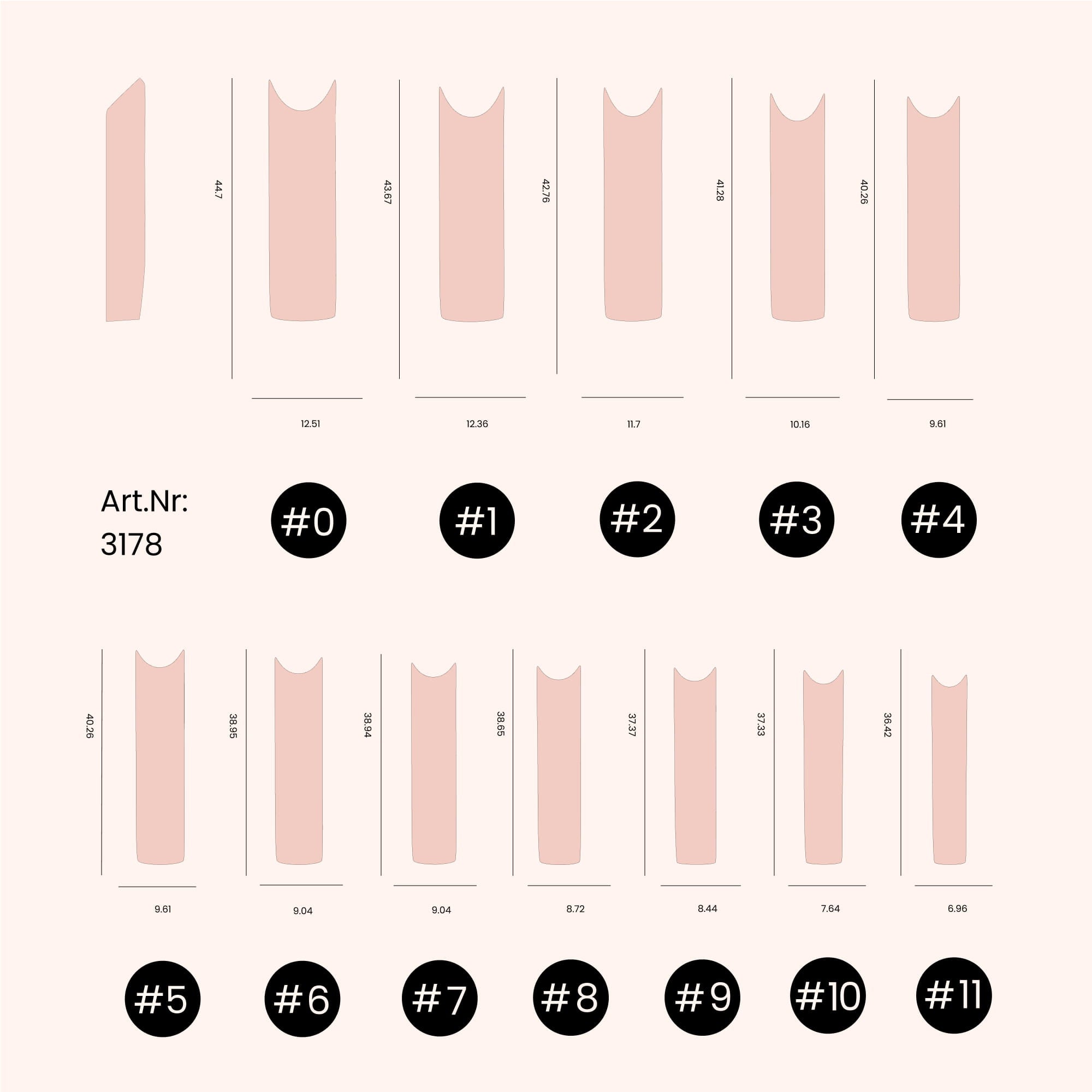 Popits - Dual Tips Square - (C-Curve) - 120 Stück