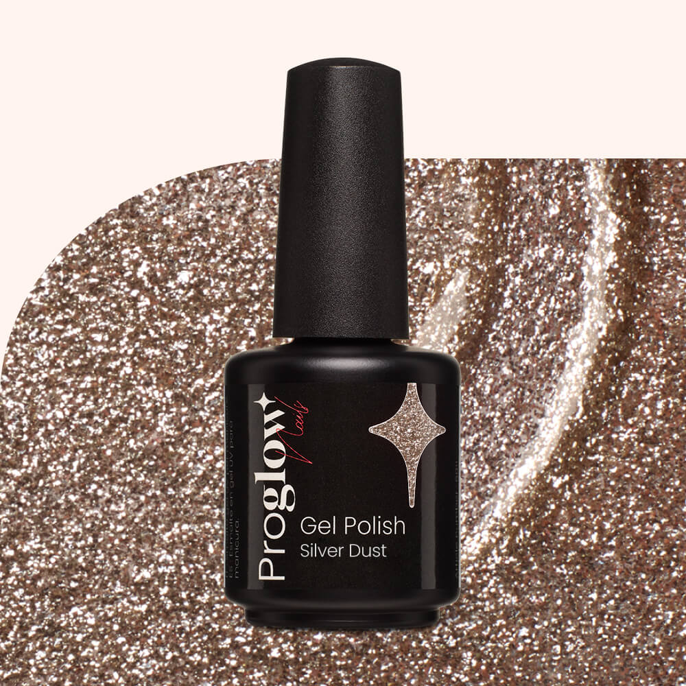 Gel Polish Shellac Silver Dust
