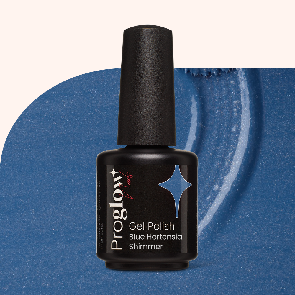 Gel Polish Shellac Blue Hortensia Shimmer