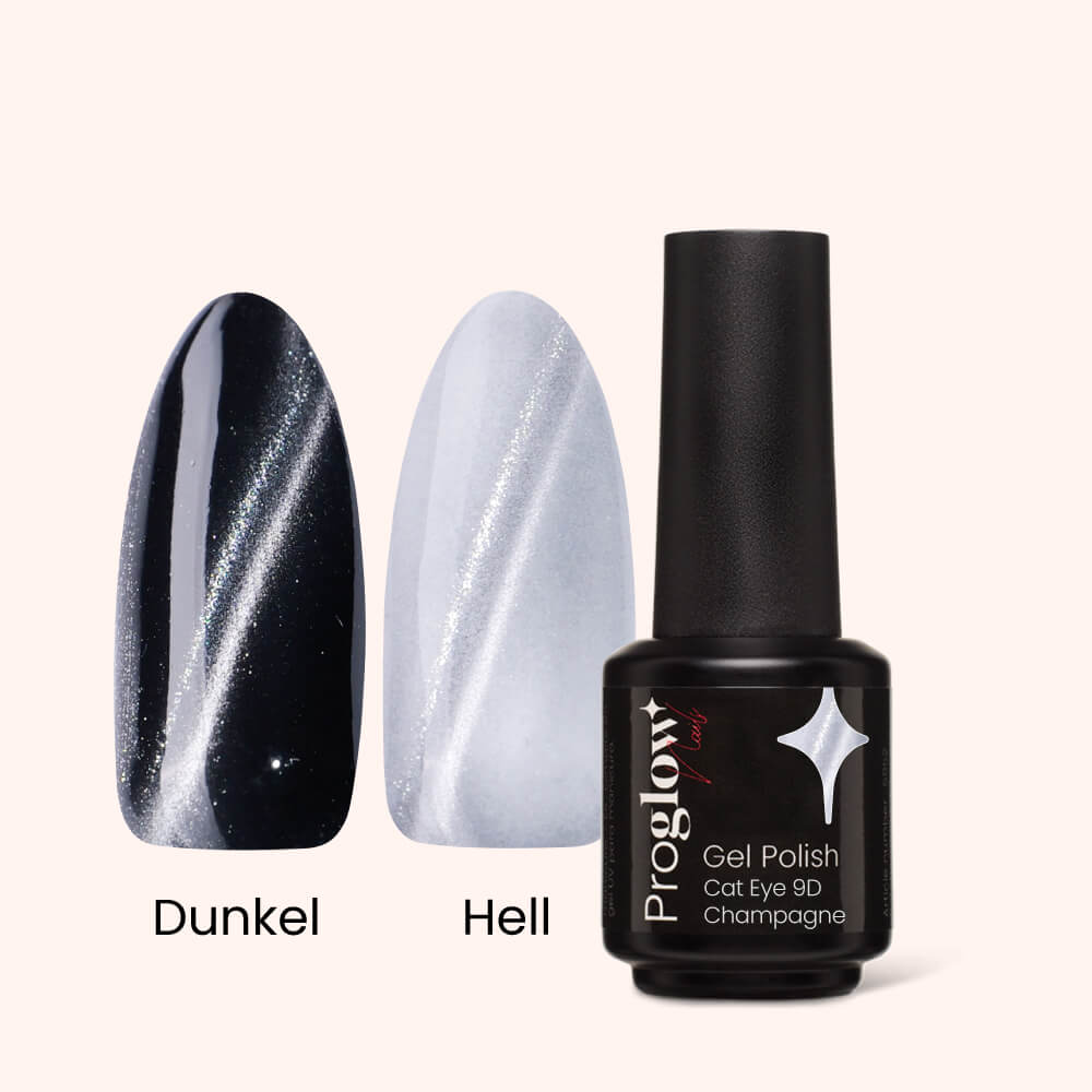 Gel Polish Shellac Cat-Eye 9D Champagne