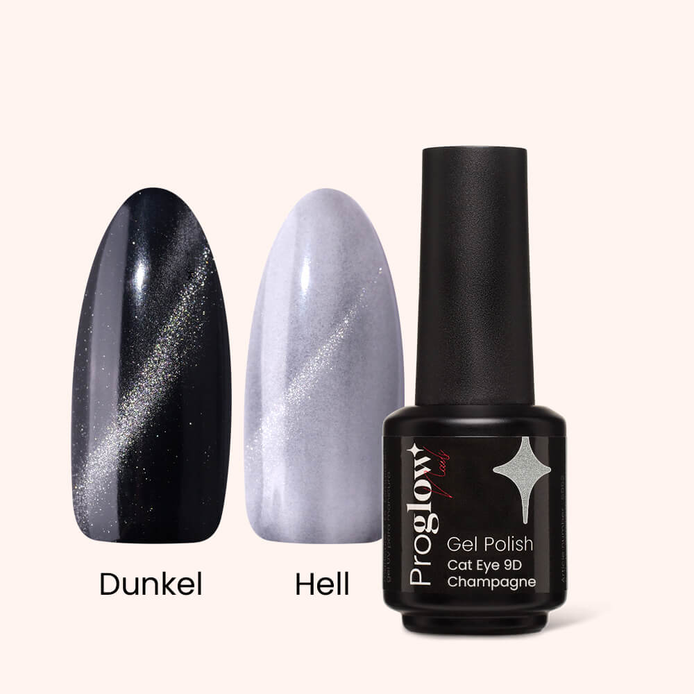 Gel Polish Shellac Cat-Eye 9D Champagne
