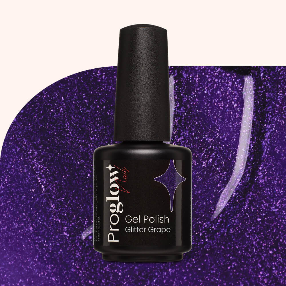 Gel Polish Shellac Glitter Grape