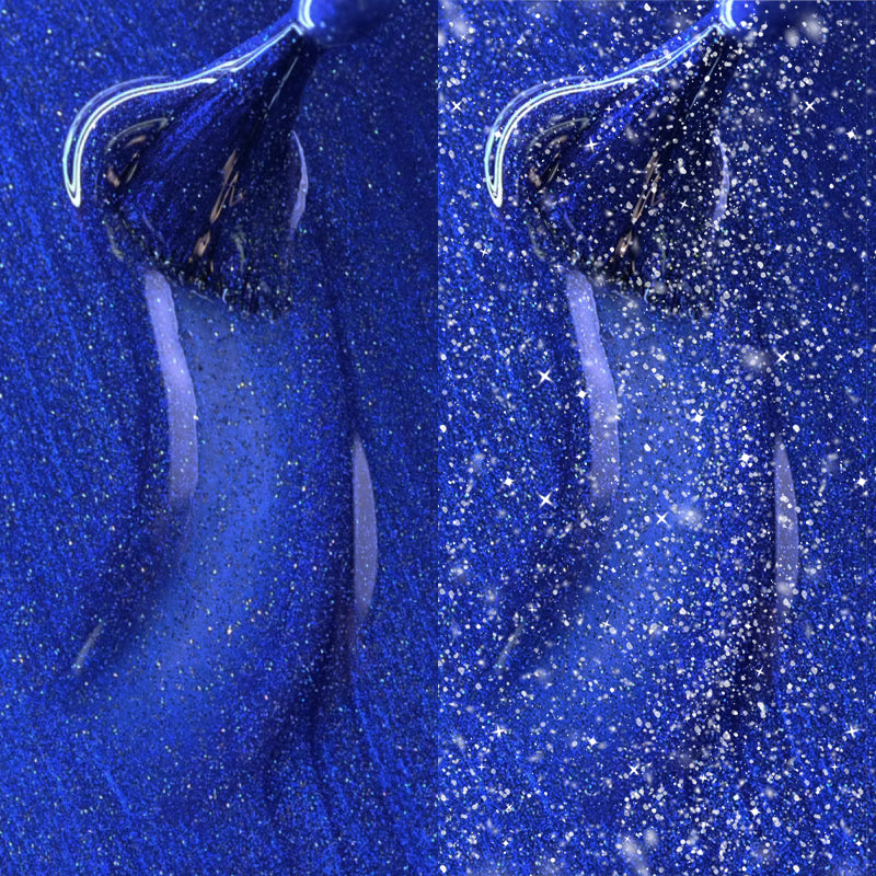 Gel Polish Shellac Flashing Blue