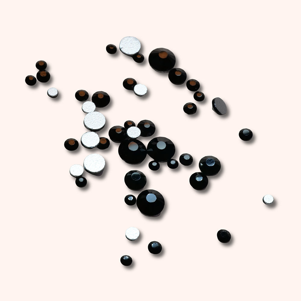 Strasssteine Schwarz in Box