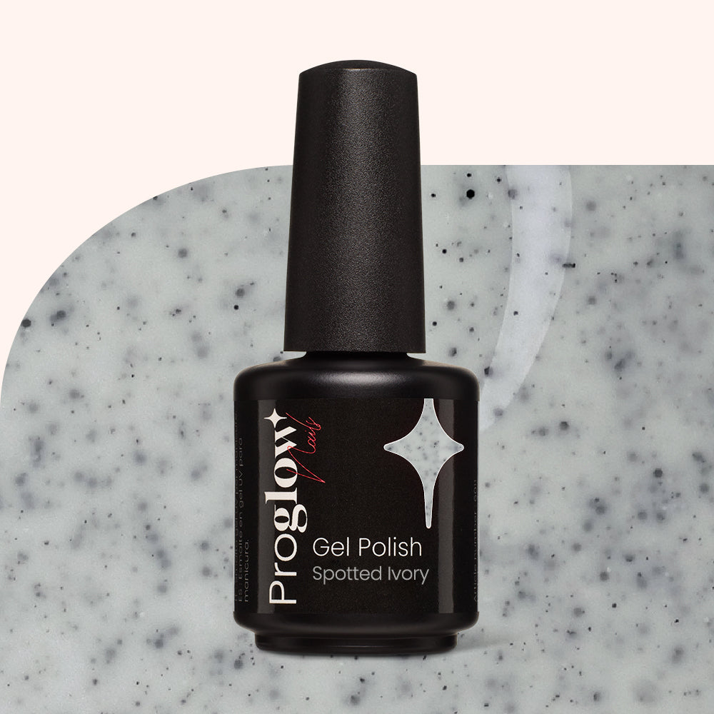 Gel Polish Shellac Spotted Ivory