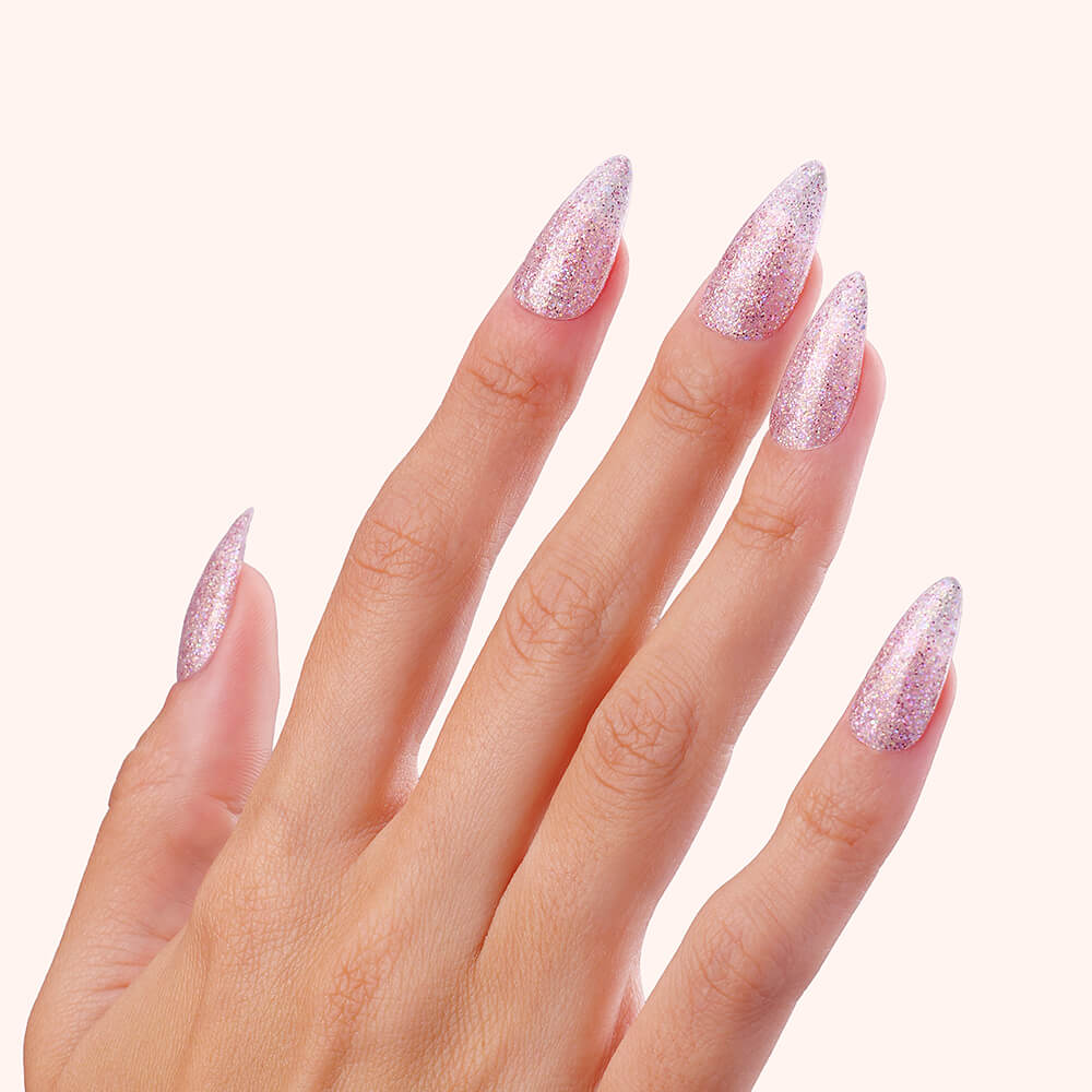 Gel Polish Shellac Pink Christmas Lights