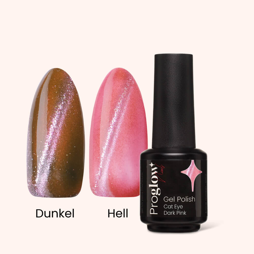 Gel Polish Shellac Cat Eye Dark Pink