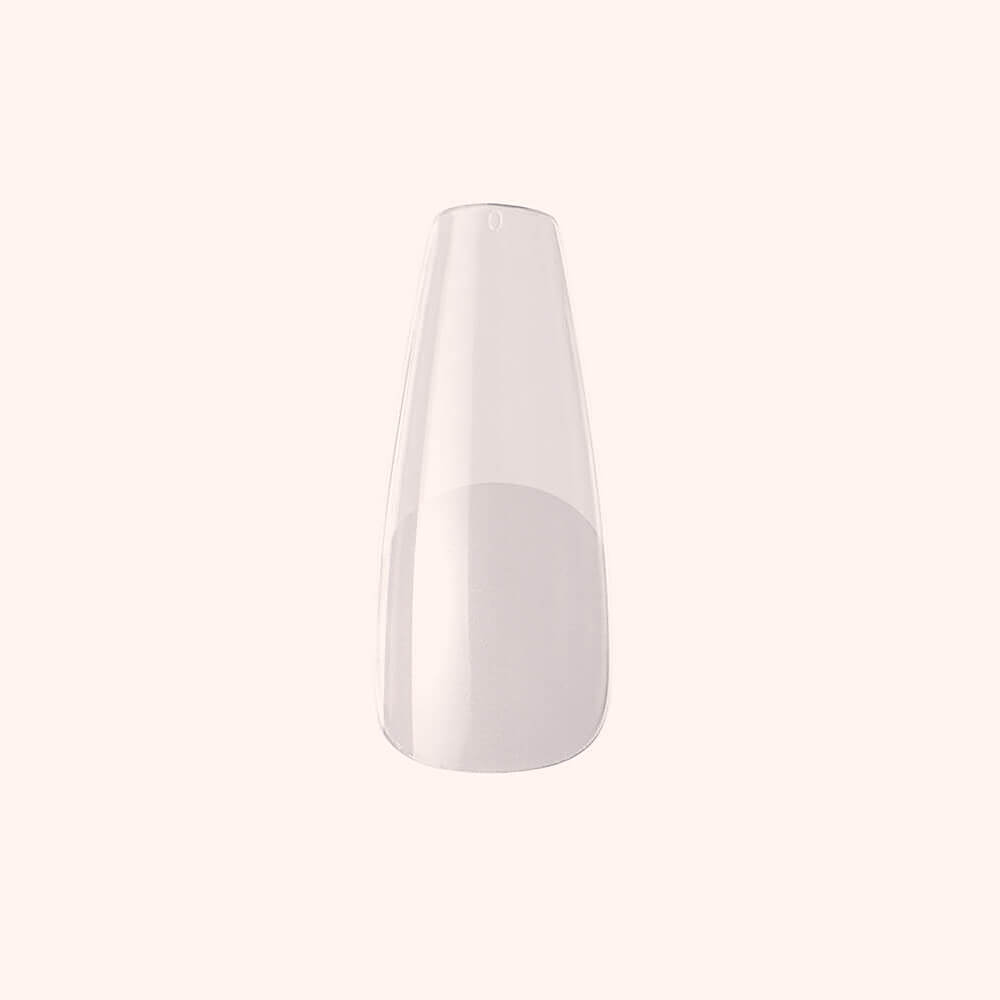 Soft Gel Nail Tips Half Buffed Coffin Shape 500