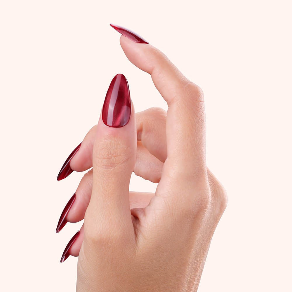 Gel Polish Shellac Crystal Cat Eye Bordeaux