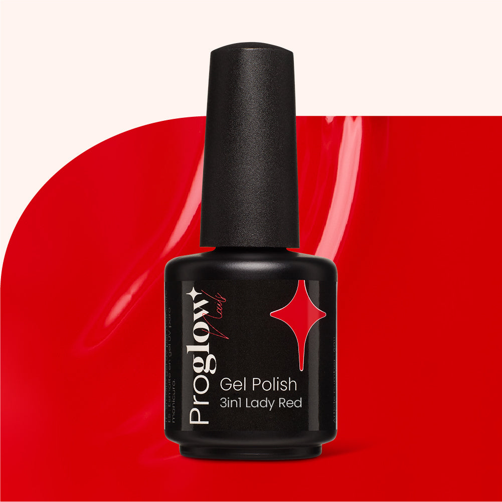 Gel Polish Shellac 3-in-1 No Wipe Lady Red