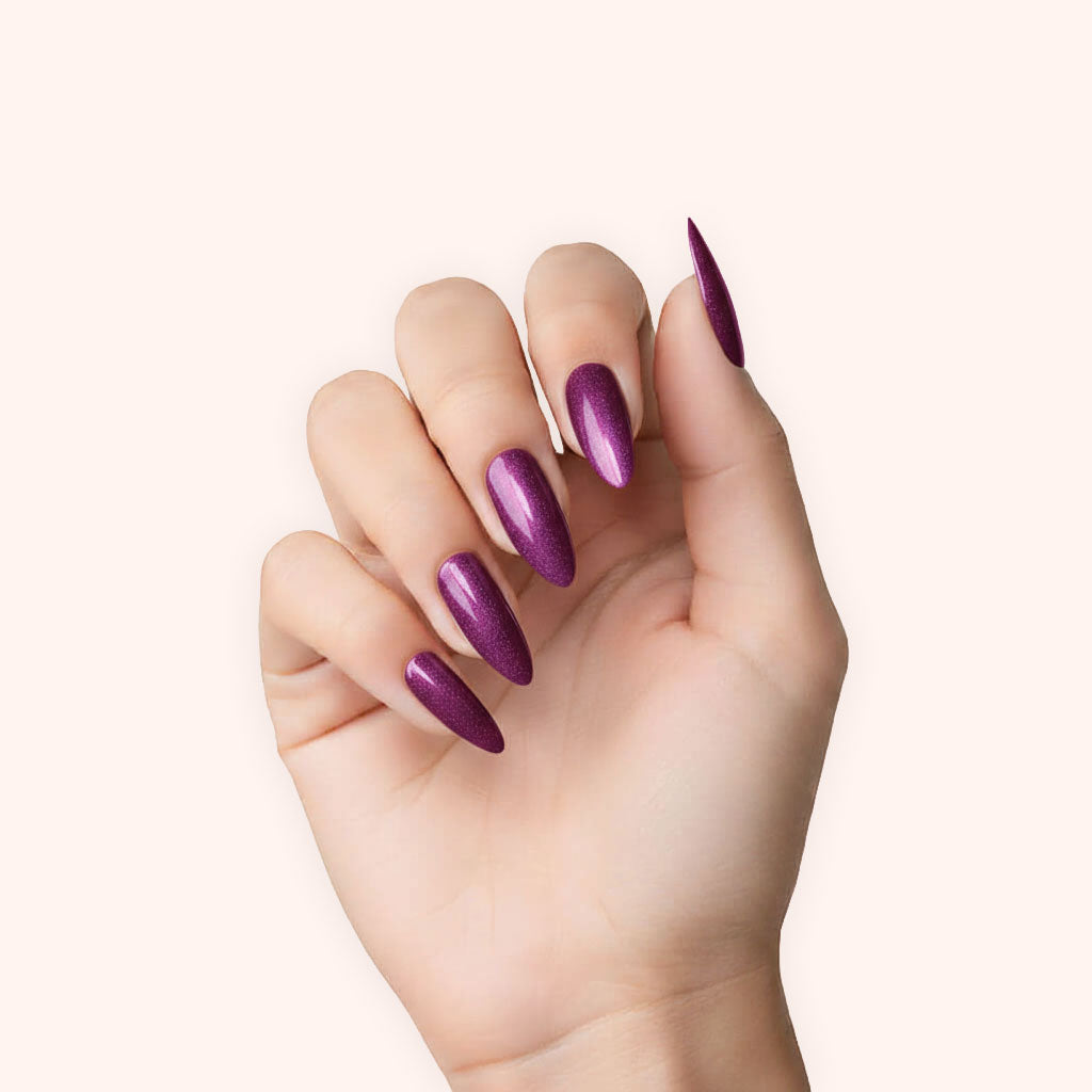 Gel Polish Shellac 3in1 No Wipe Orchid Glitter