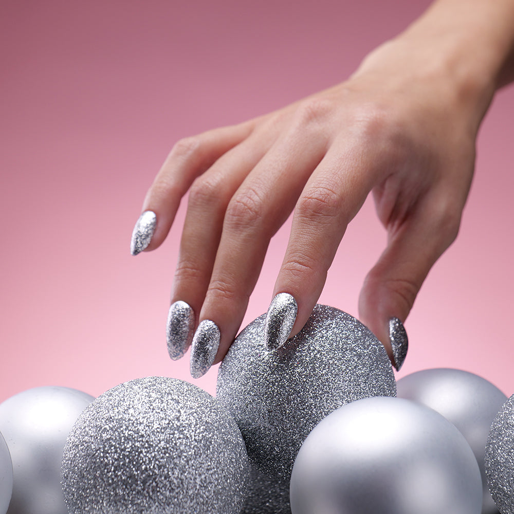 Gel Polish Shellac Platinum Silver