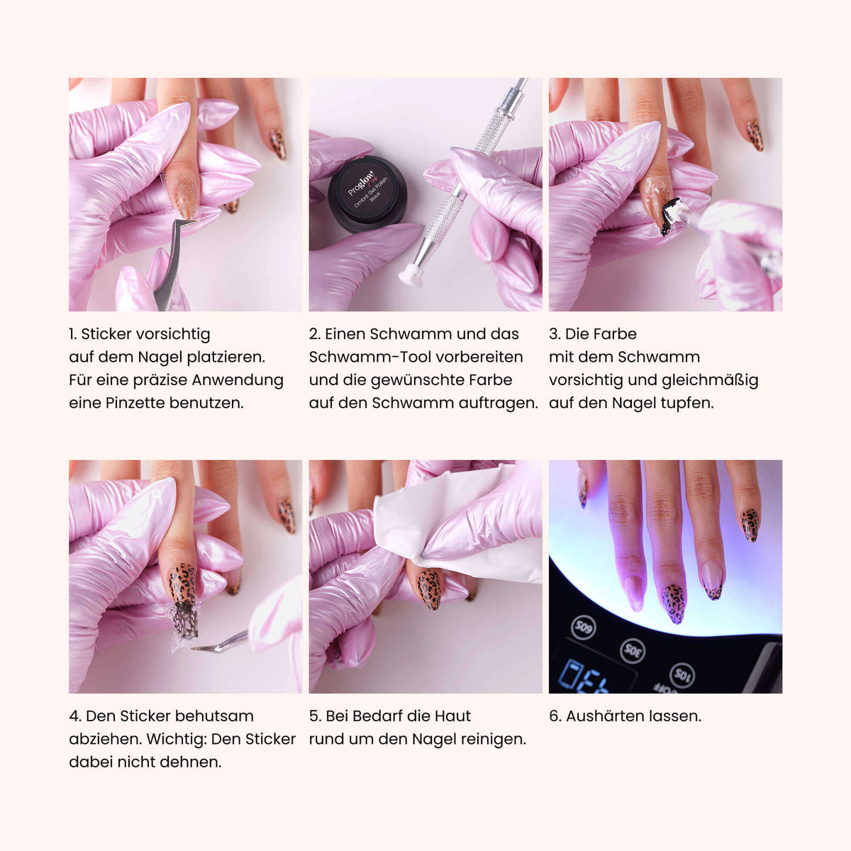 2in1 Ombre Nail Art Sticker - French Medium