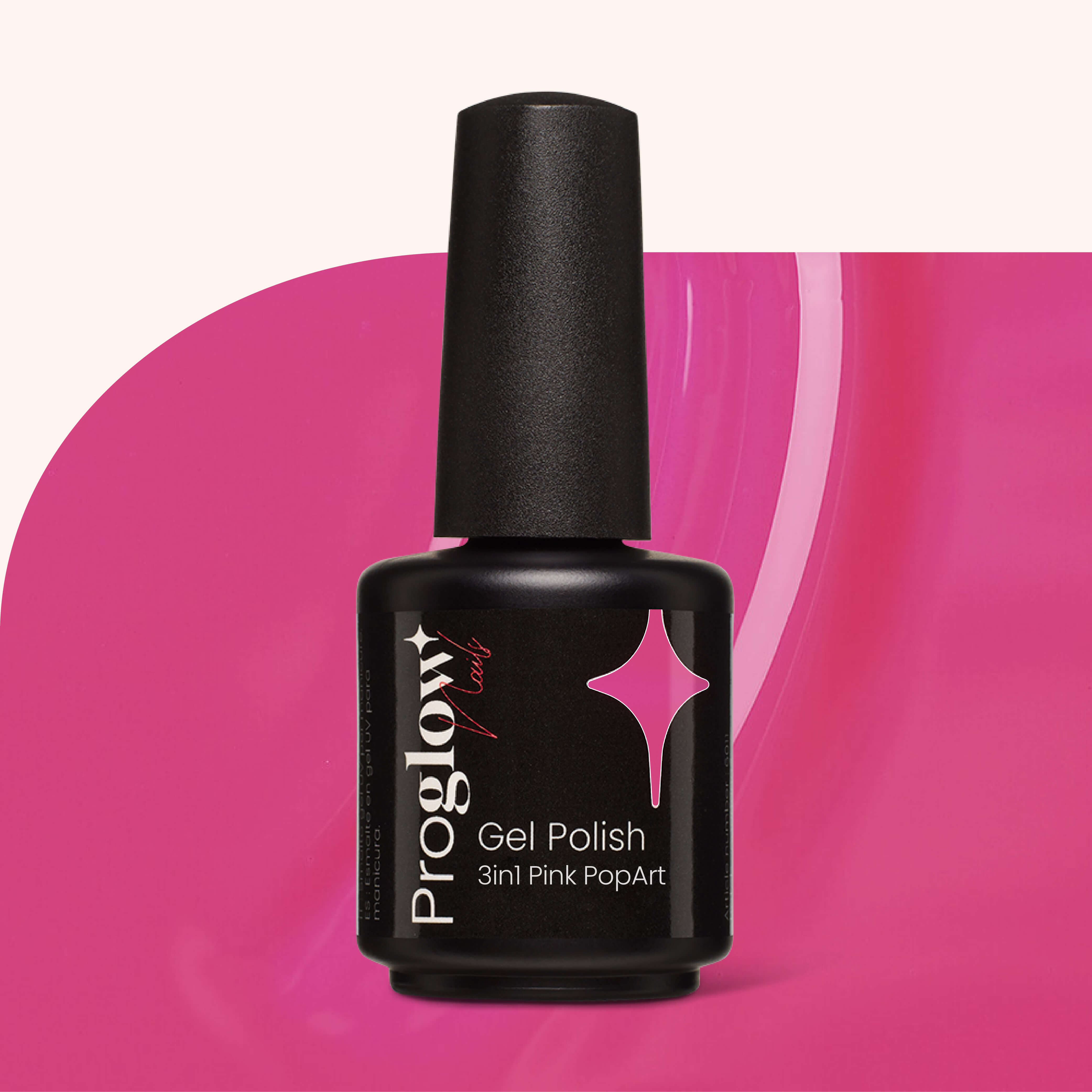 Gel Polish Shellac 3in1 No Wipe Pink PopArt