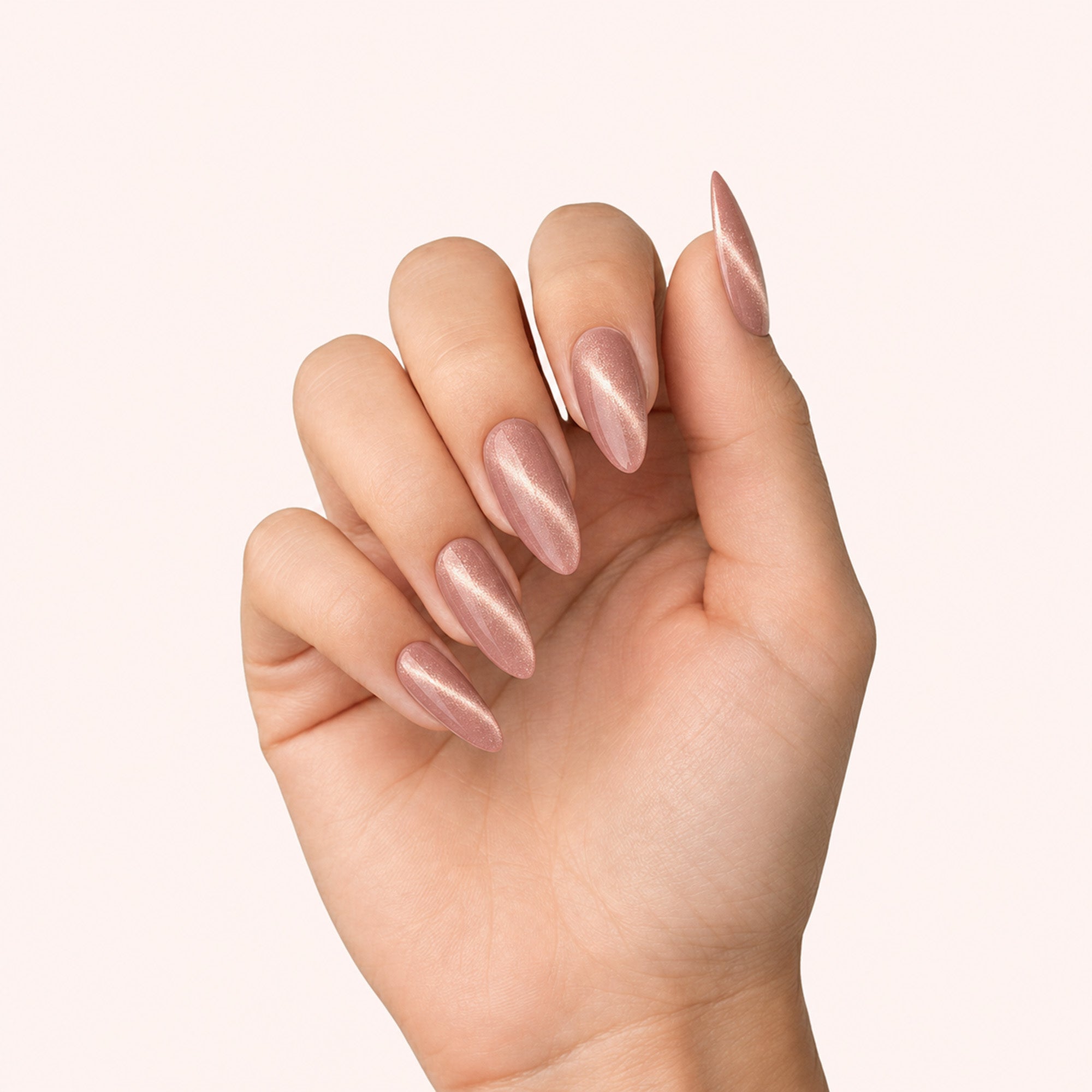 Gel Polish Shellac Cat Eye Nude Bronze
