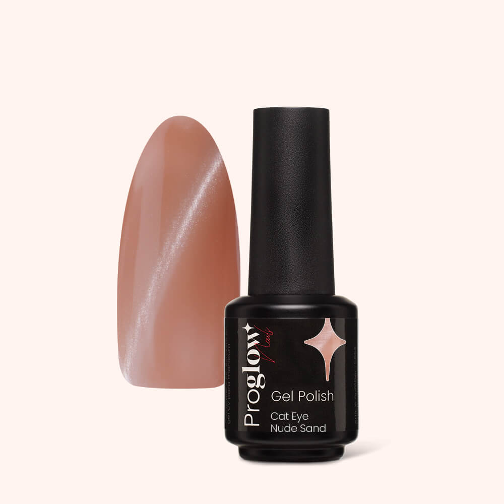 Gel Polish Shellac Cat Eye Nude Sand