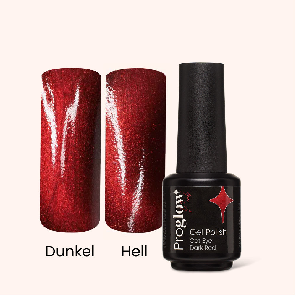 Gel Polish Shellac Cat Eye Dark Red