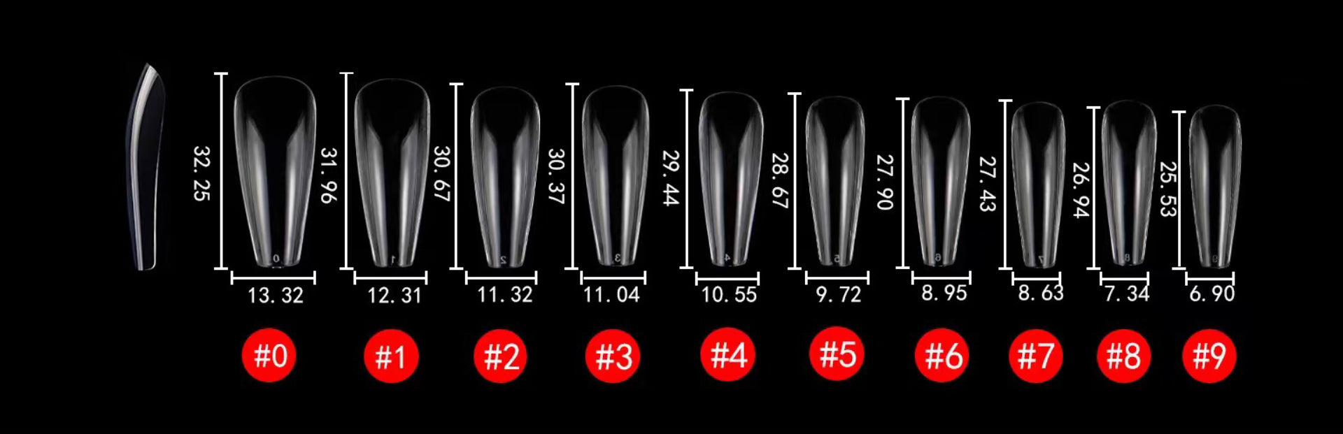 Soft Gel Nail Tips Coffin Shape Baby Rose 120 in Tipbox