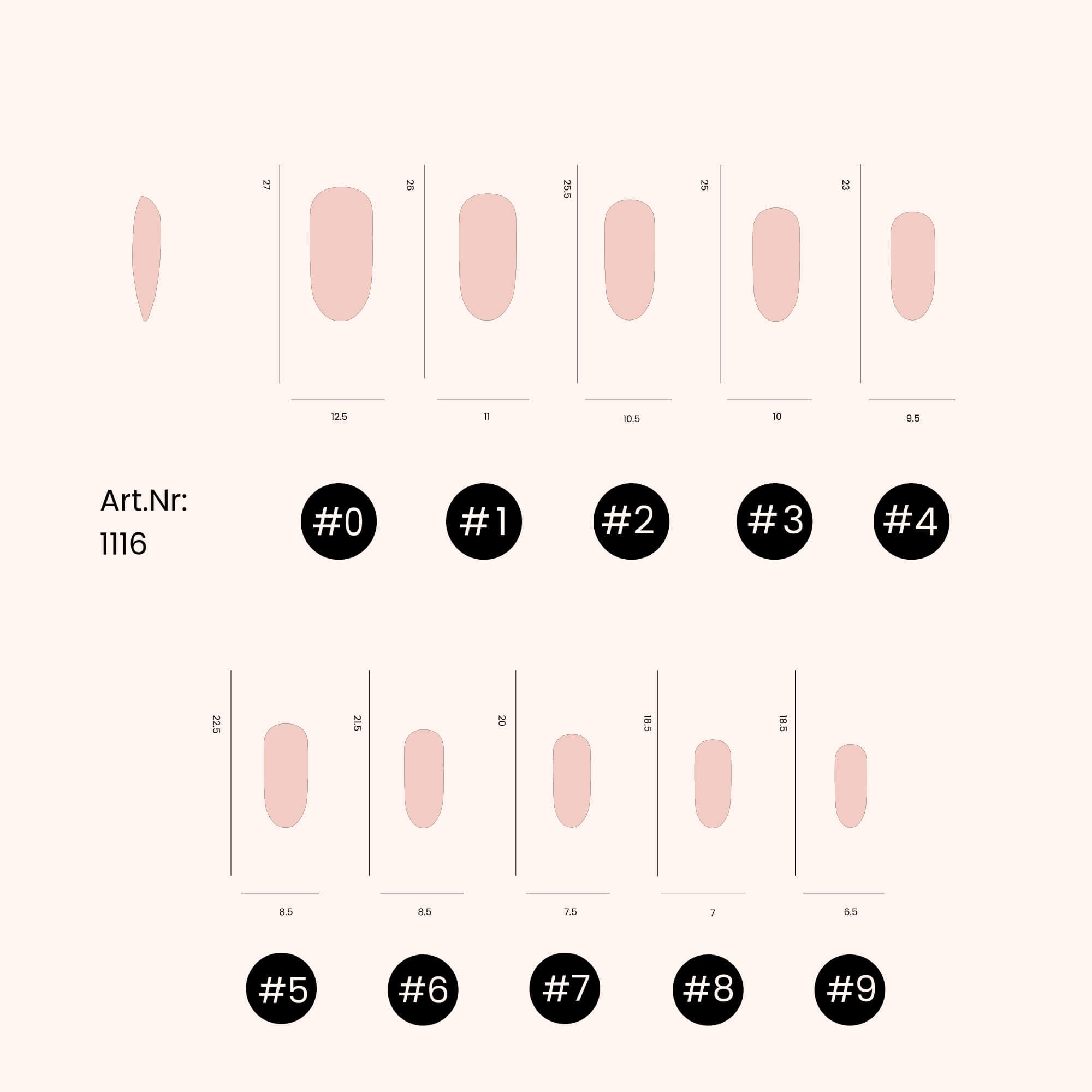 Soft Gel Nail Tips Round Shape 500 in Tipbox