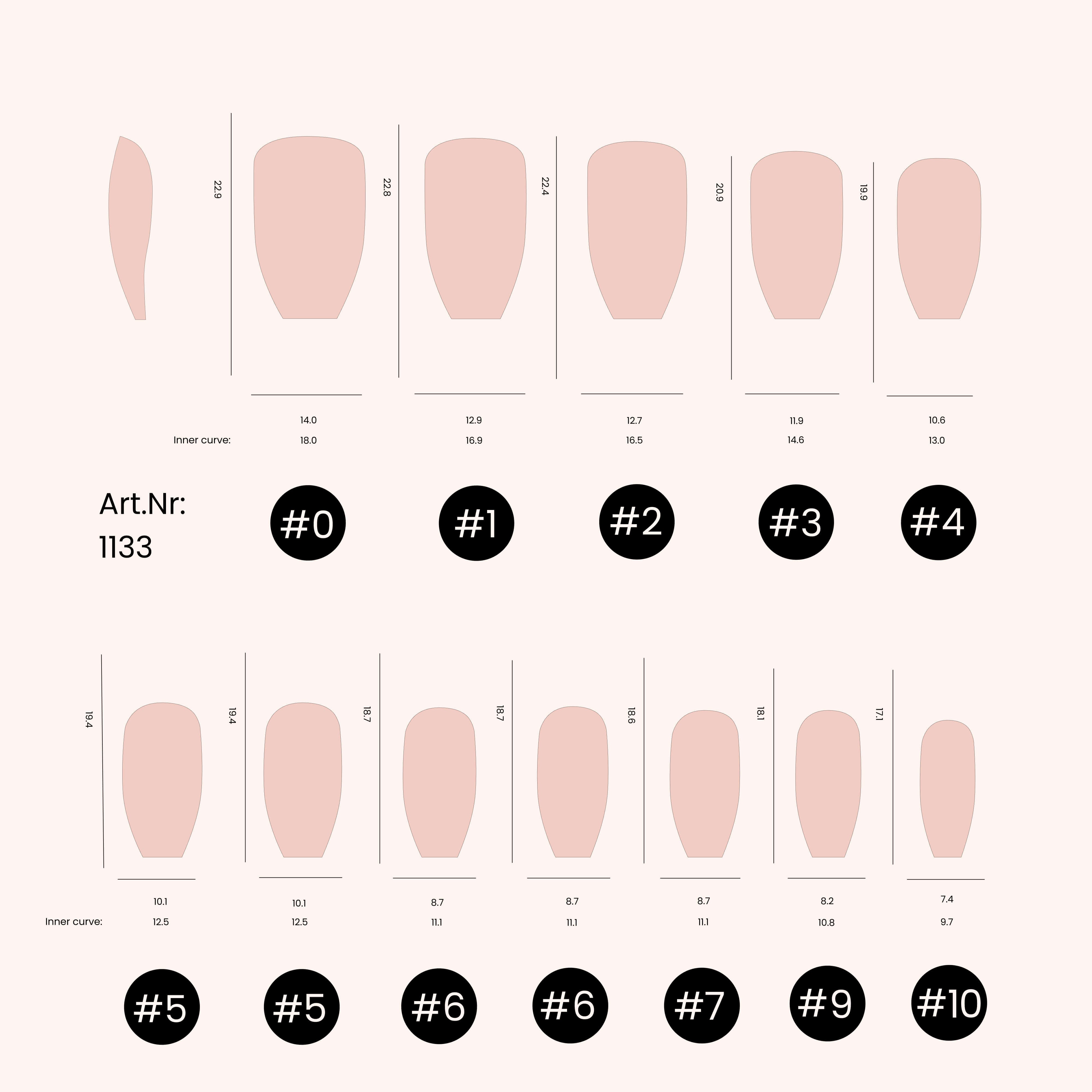 Soft Gel Nail Tips Ballerina Shape 500 in Tipbox