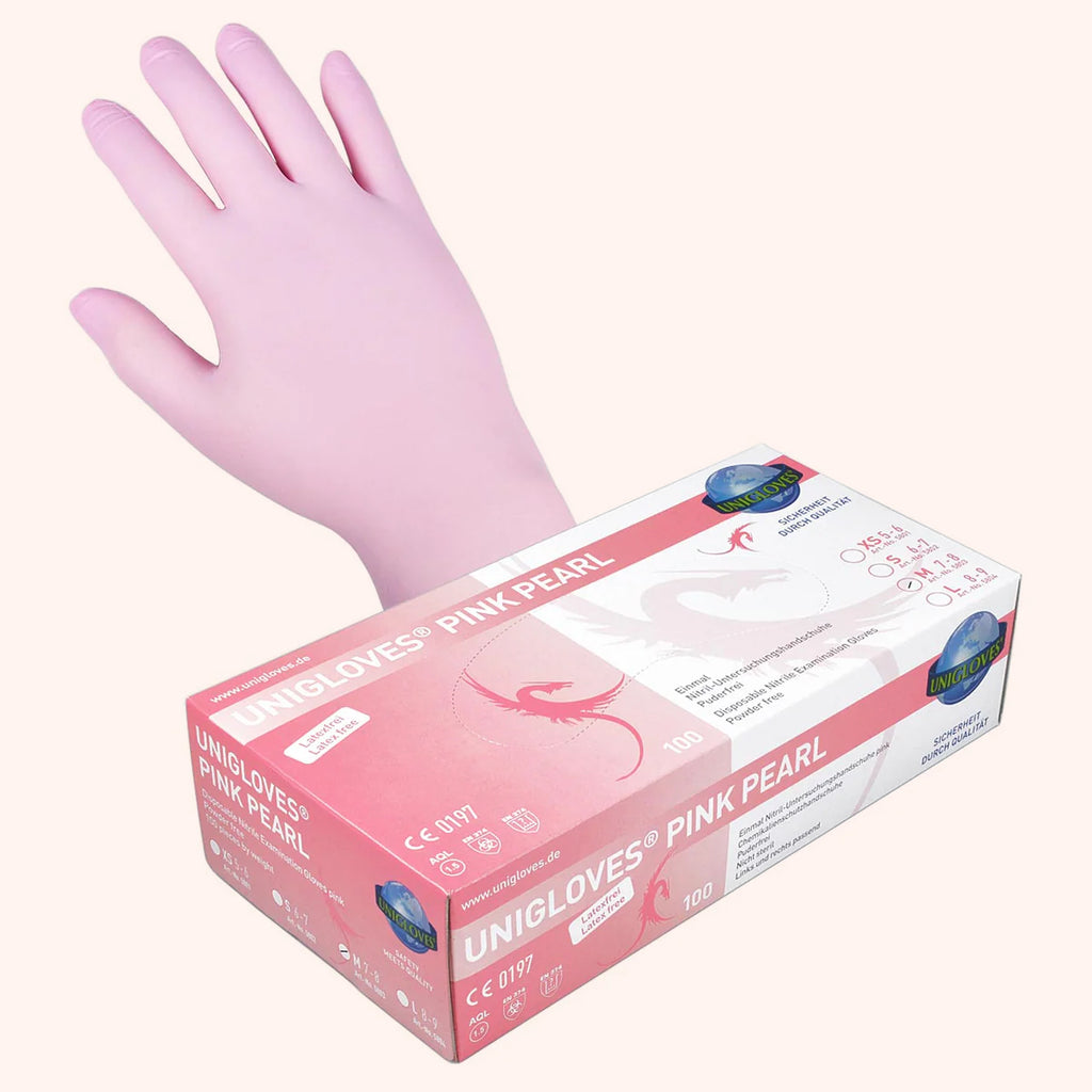 Nitril Handschuhe pink Hygiene von Unigloves