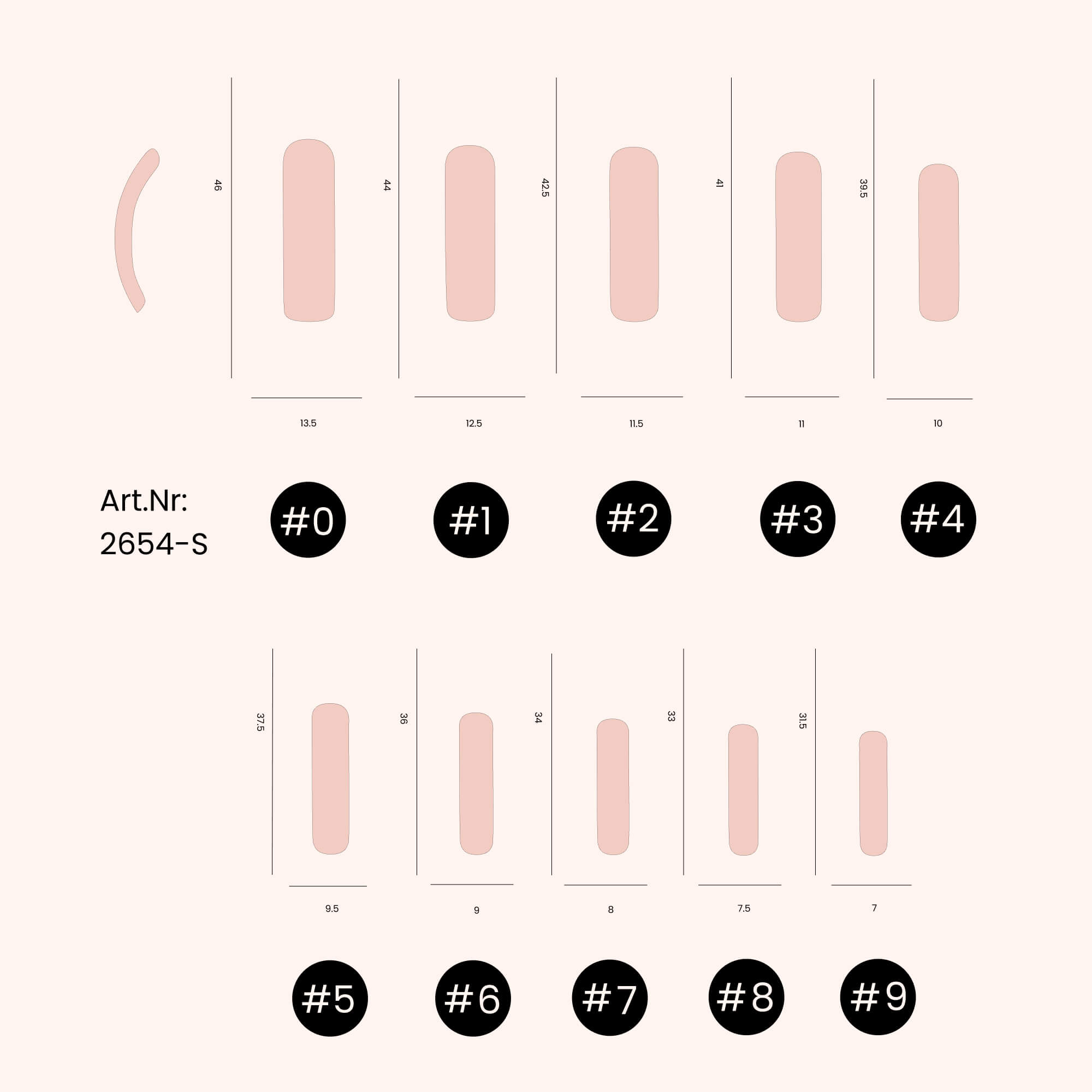 Krallenform Tips transparent (500 Stück)