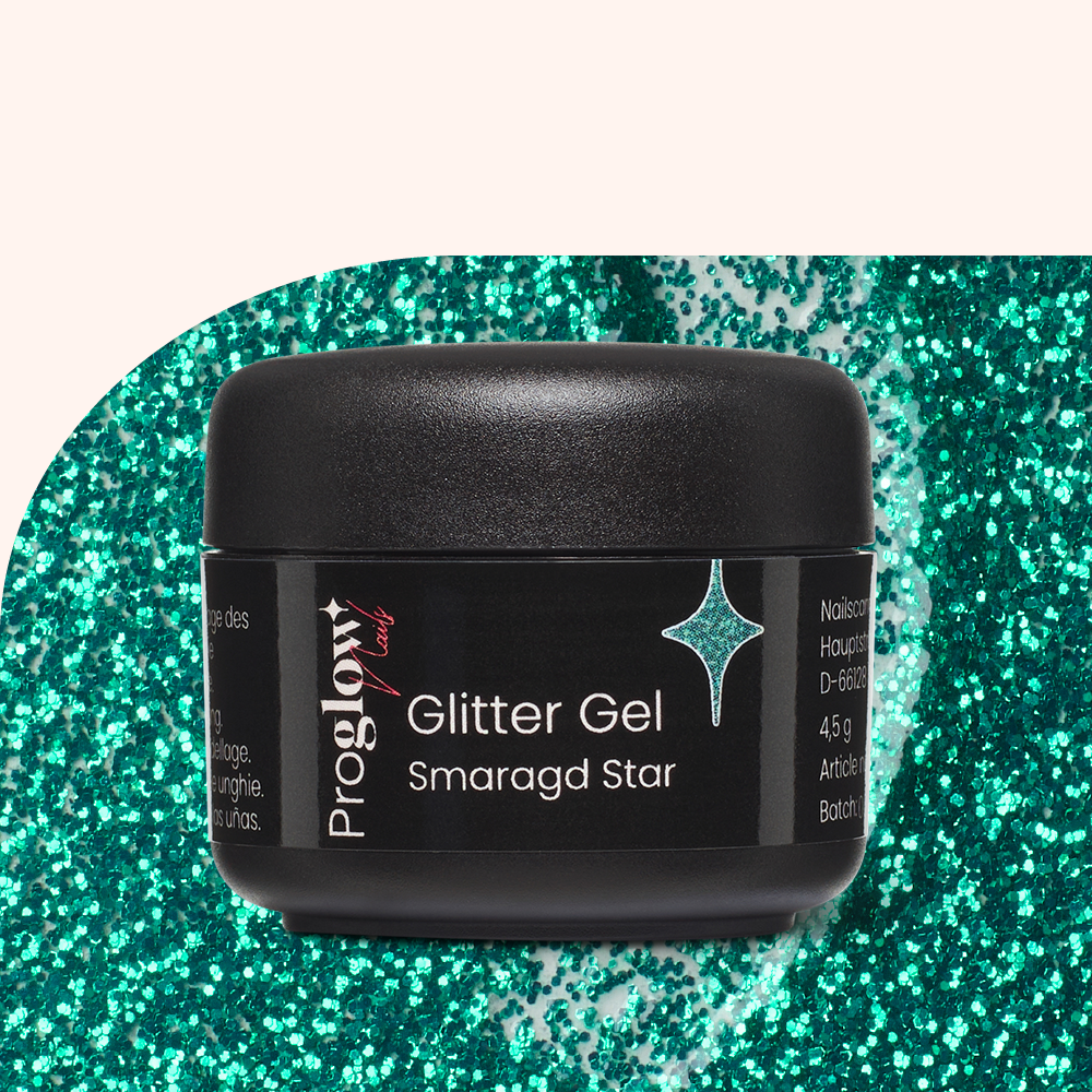 Glitter Gel Smaragd Star