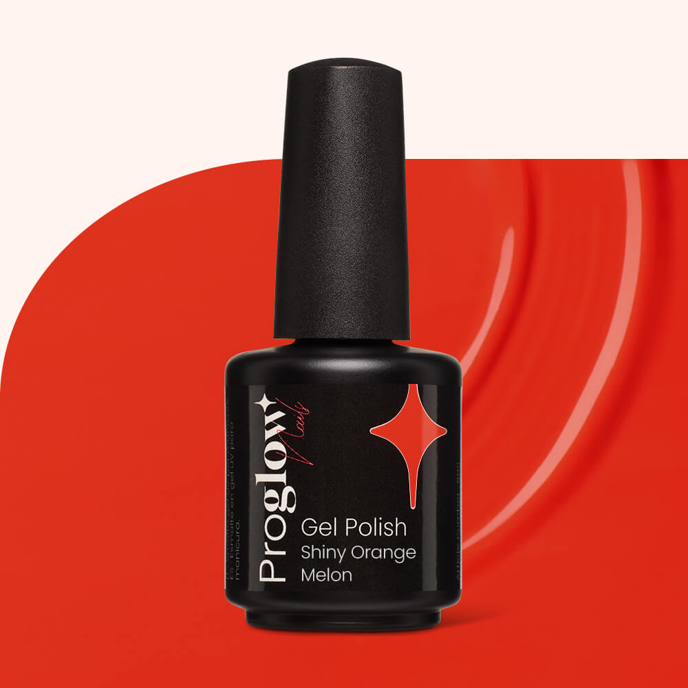 Gel Polish Shellac Shiny Orange Melon