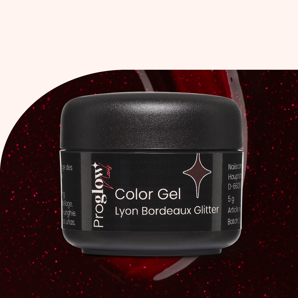 Color Gel Lyon Bordeaux Glitter