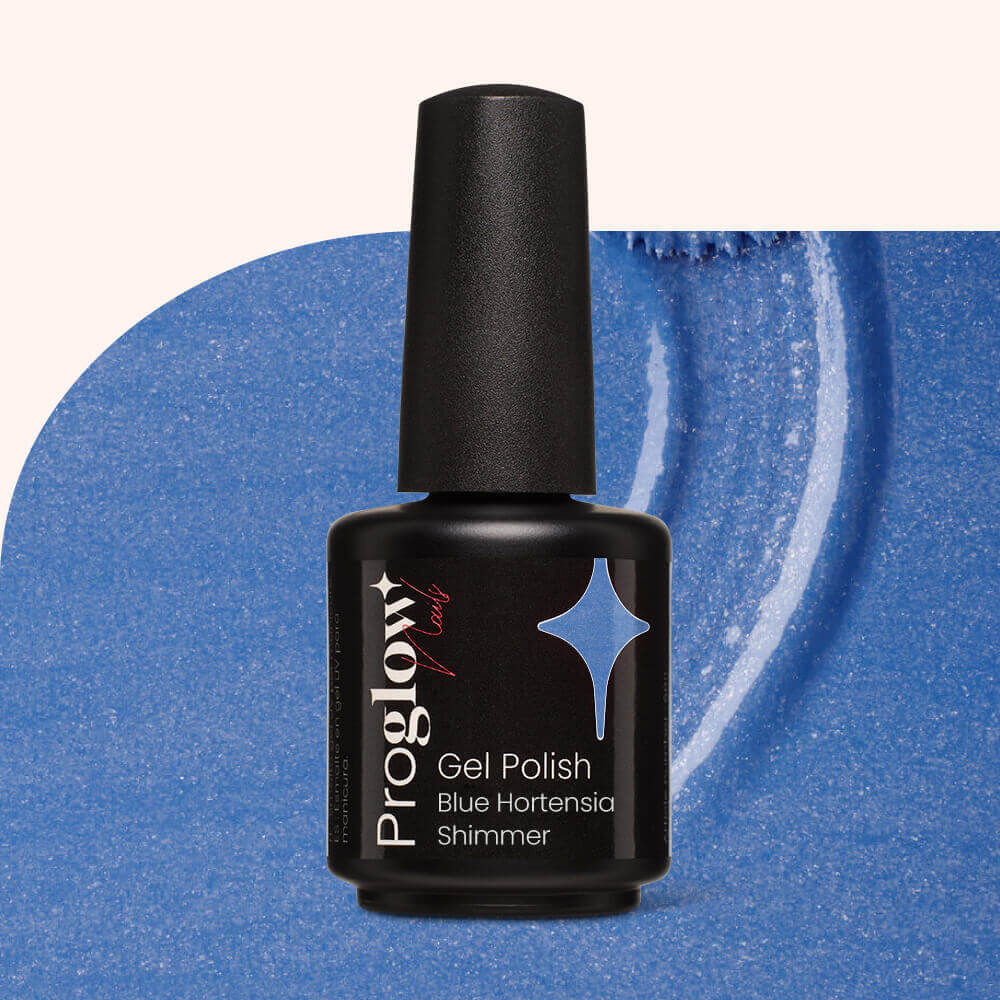 Gel Polish Shellac Blue Hortensia Shimmer