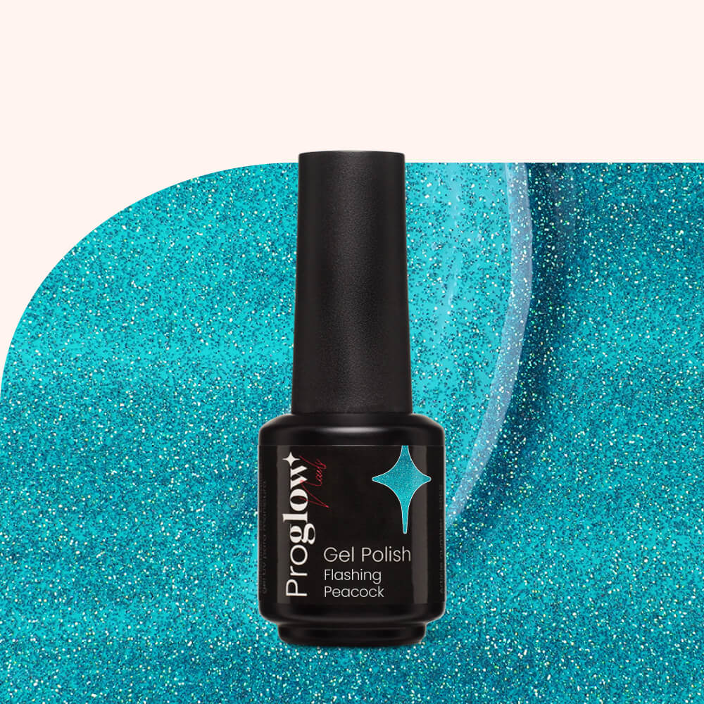 Gel Polish Shellac Flashing Blue Peacock