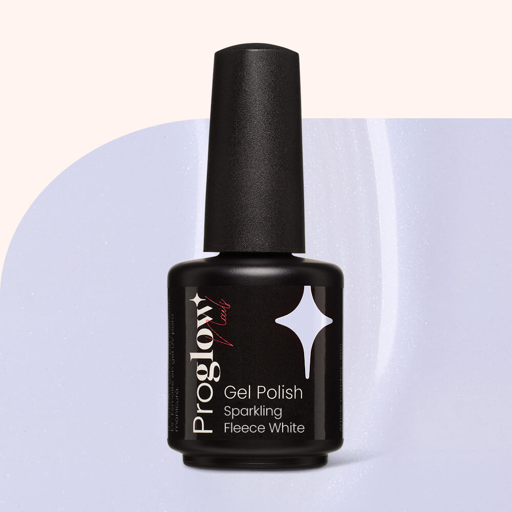 Gel Polish Shellac Sparkling Fleece White