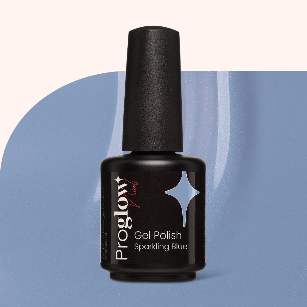 Gel Polish Shellac Sparkling Blue