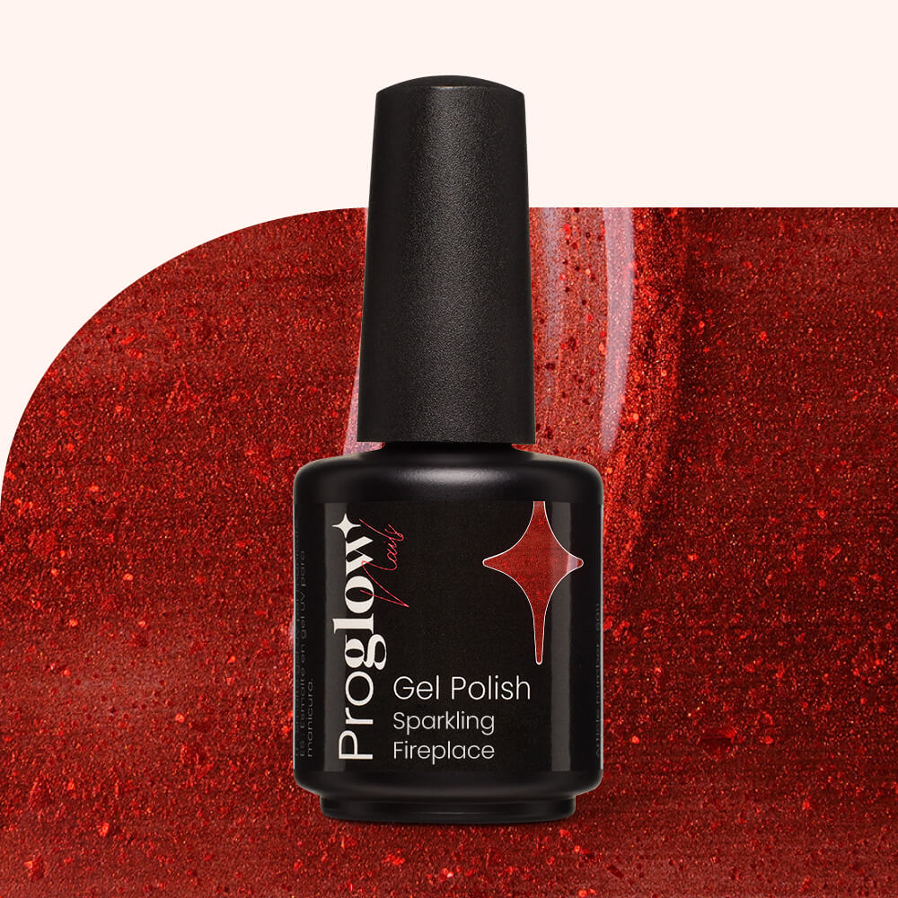 Gel Polish Shellac Sparkling Fireplace