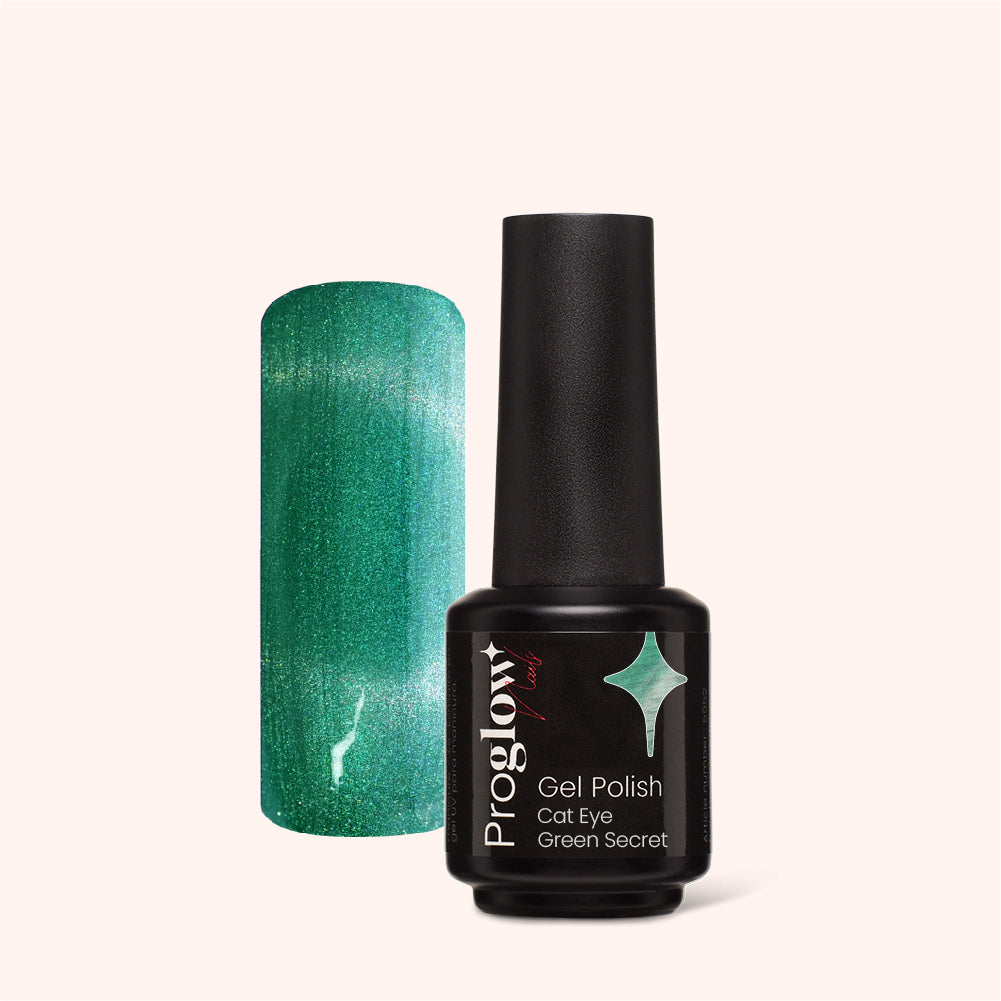 Gel Polish Shellac Cat Eye Green Secret