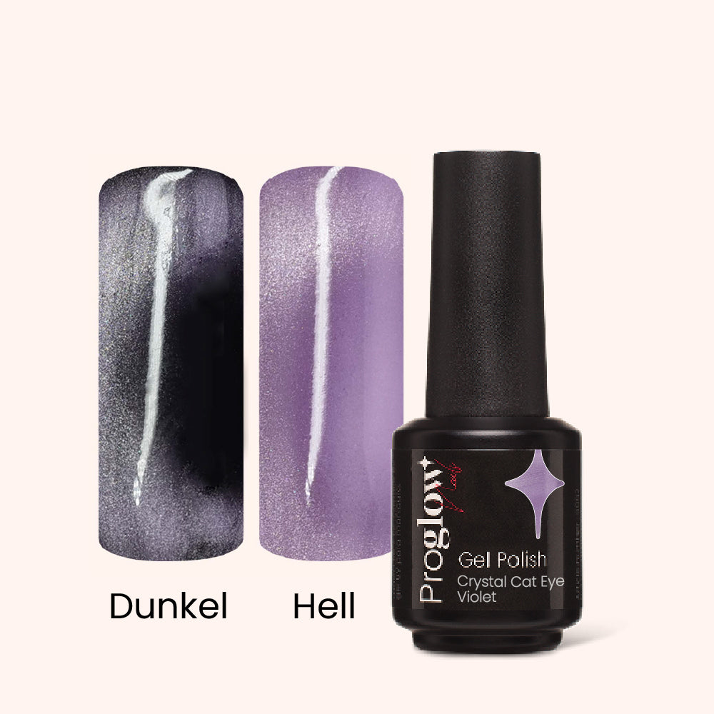 Gel Polish Shellac Crystal Cat Eye Violet