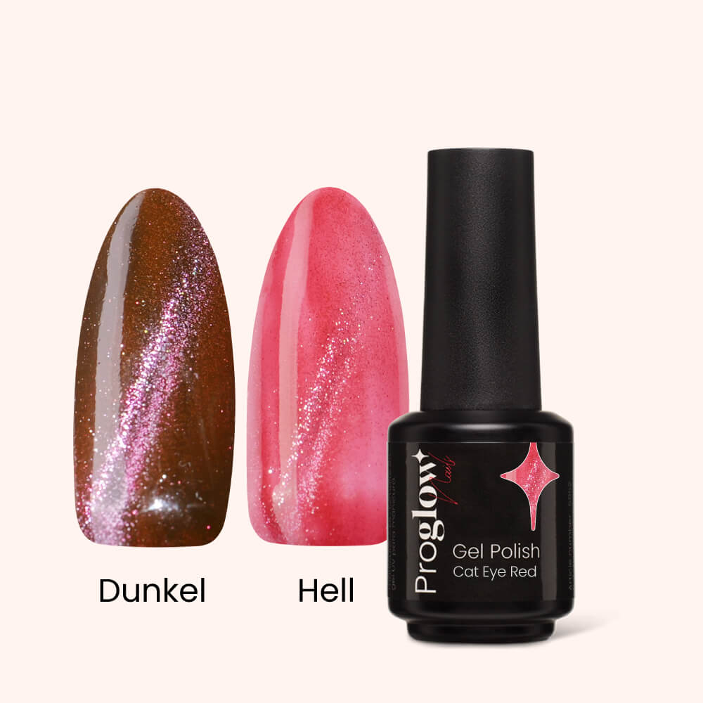 Gel Polish Shellac Cat Eye Red