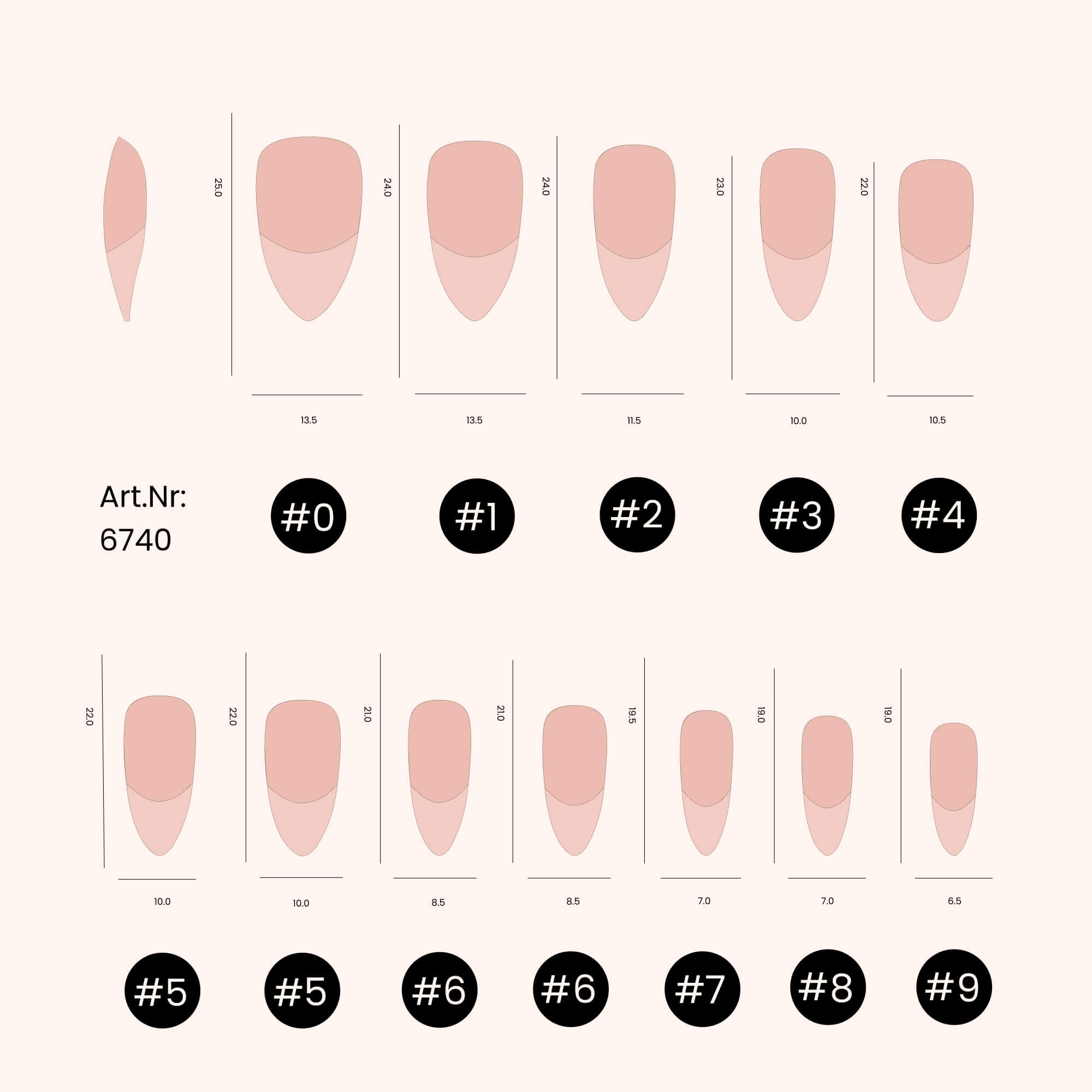 Soft Gel Nail Tips Half Buffed Almond Shape 504
