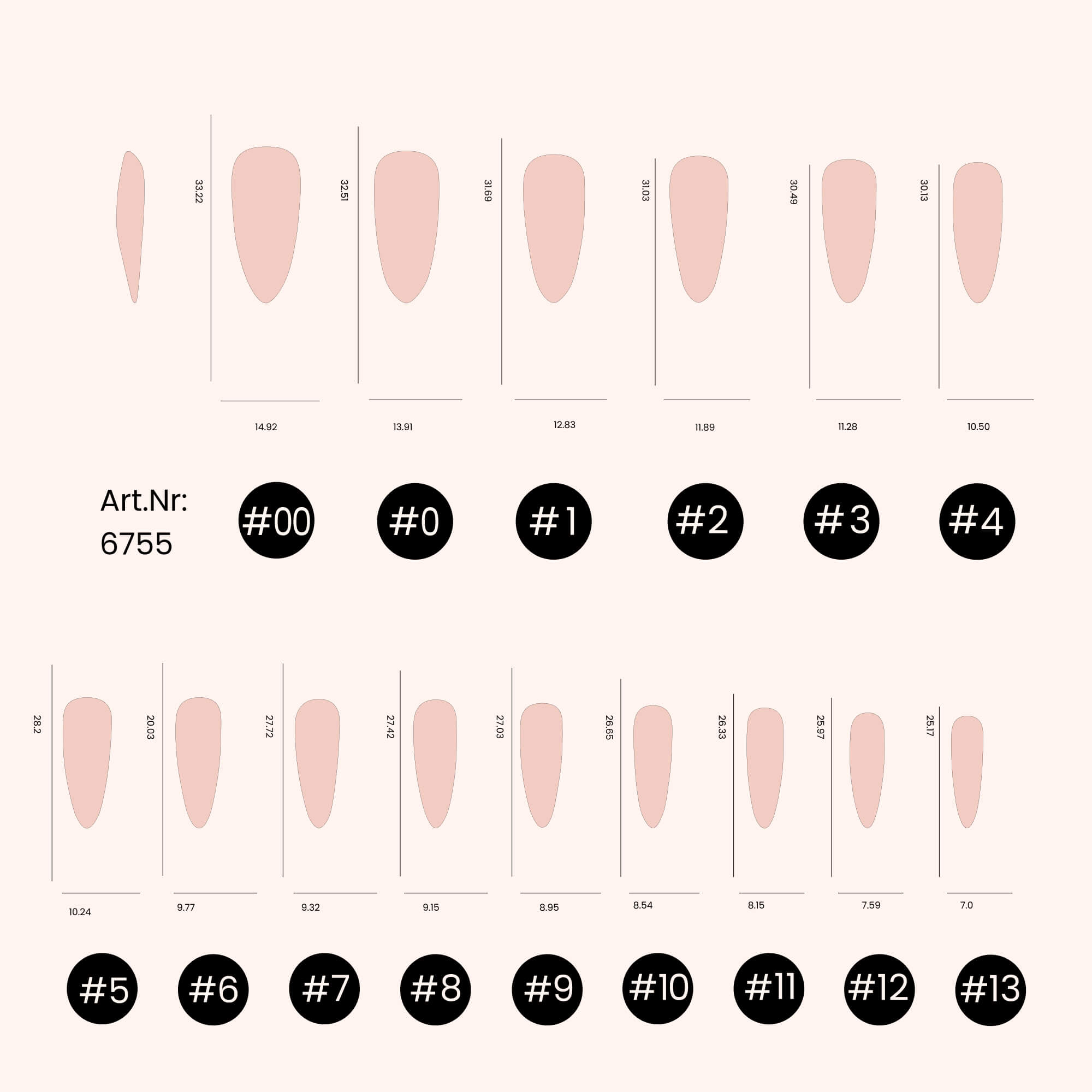 Soft Gel Nail Tips C-Curve Long Almond 600