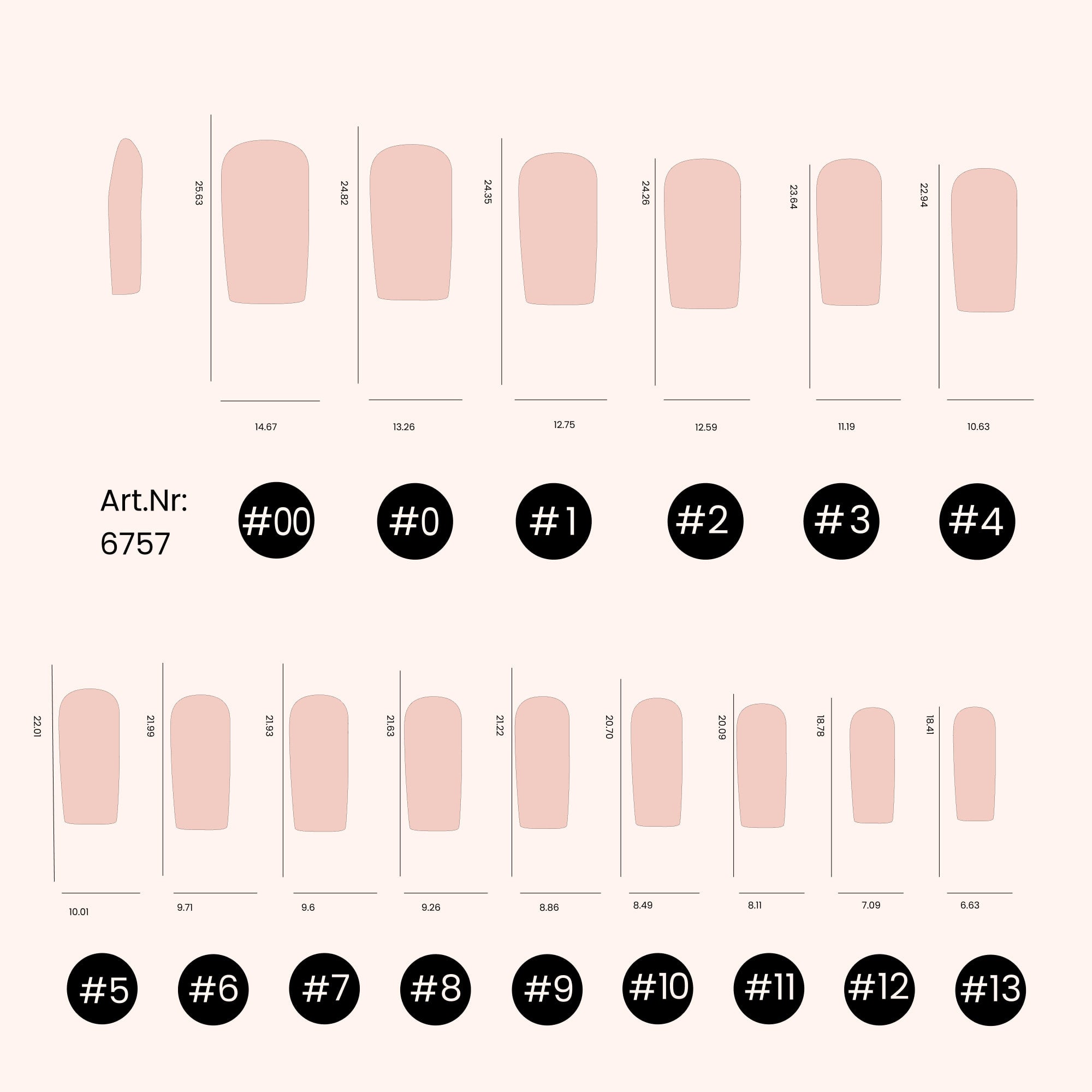 Soft Gel Nail Tips C-Curve Medium Square 600