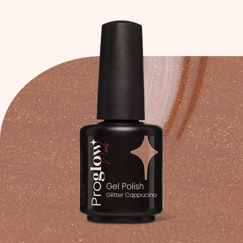 Gel Polish Shellac Glitter Cappuccino