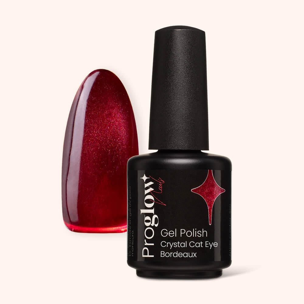 Gel Polish Shellac Crystal Cat Eye Bordeaux