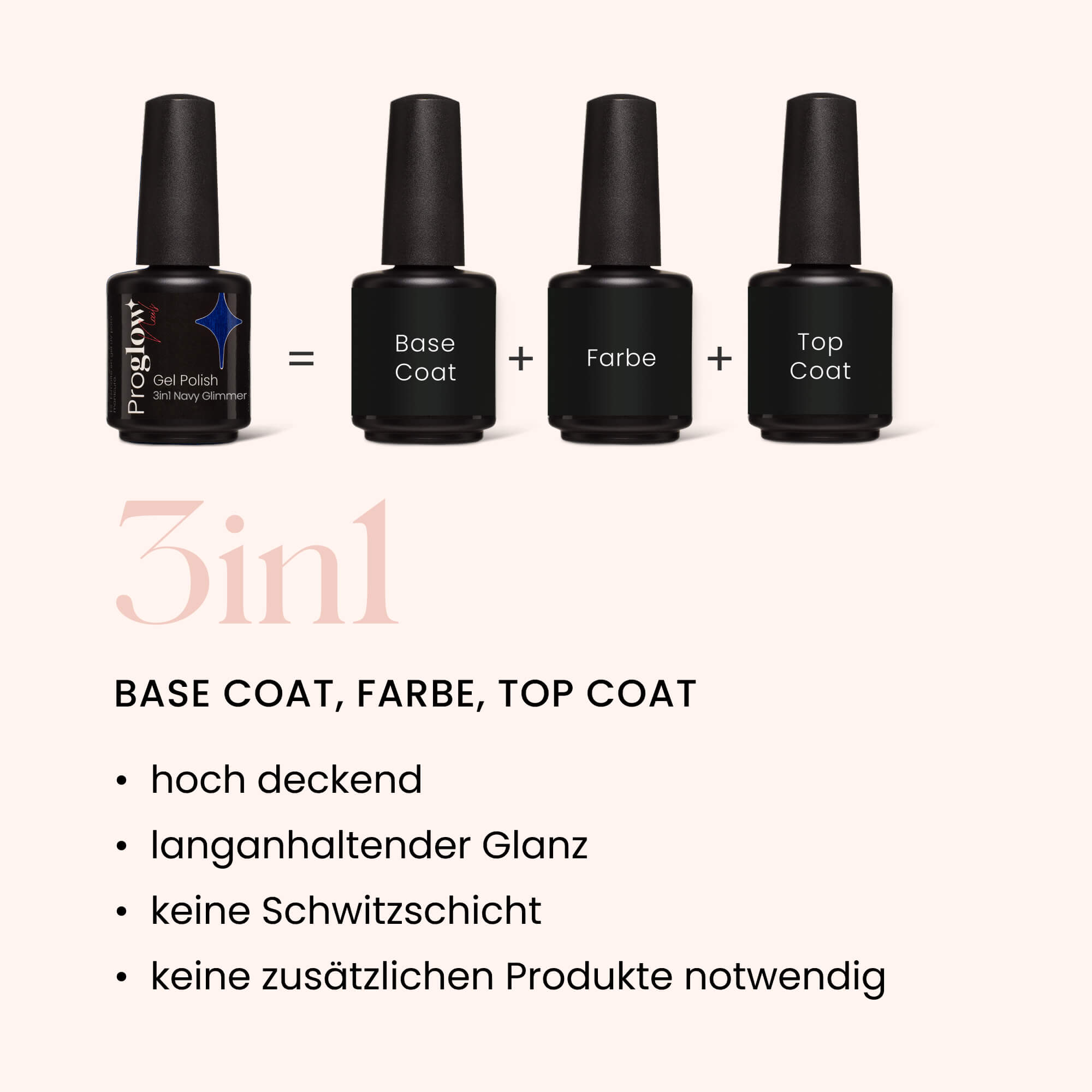 Gel Polish Shellac 3in1 No Wipe Navy Glimmer