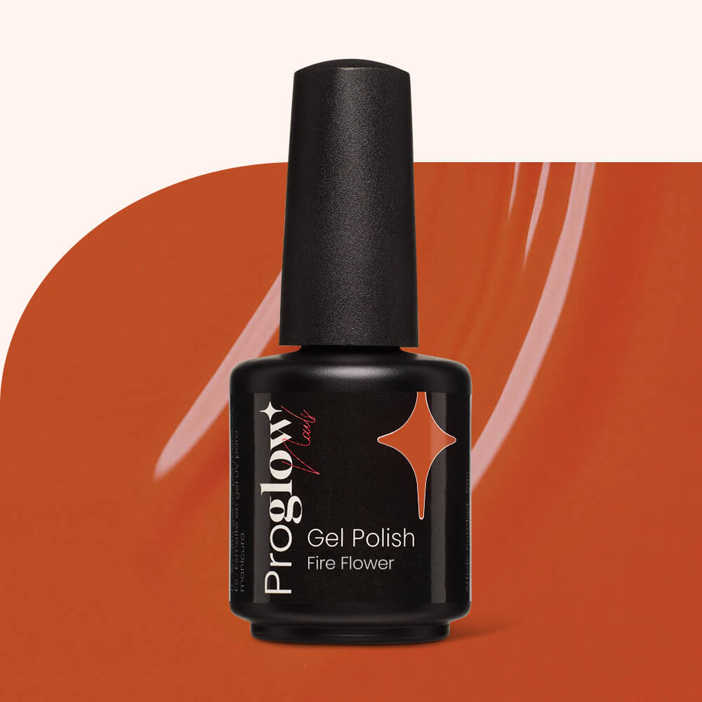 Gel Polish Shellac Fire Flower