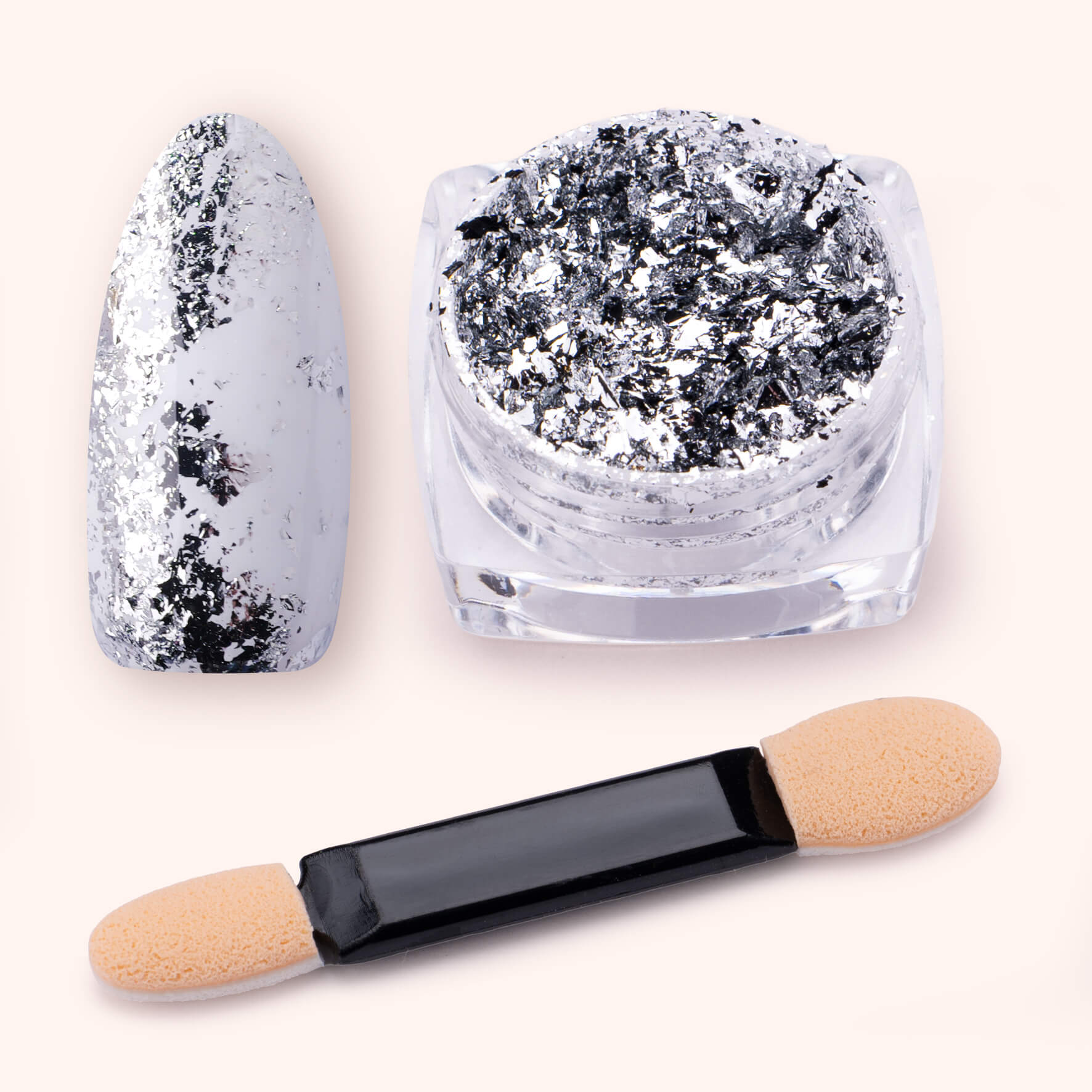 Nail Flakes Silver
