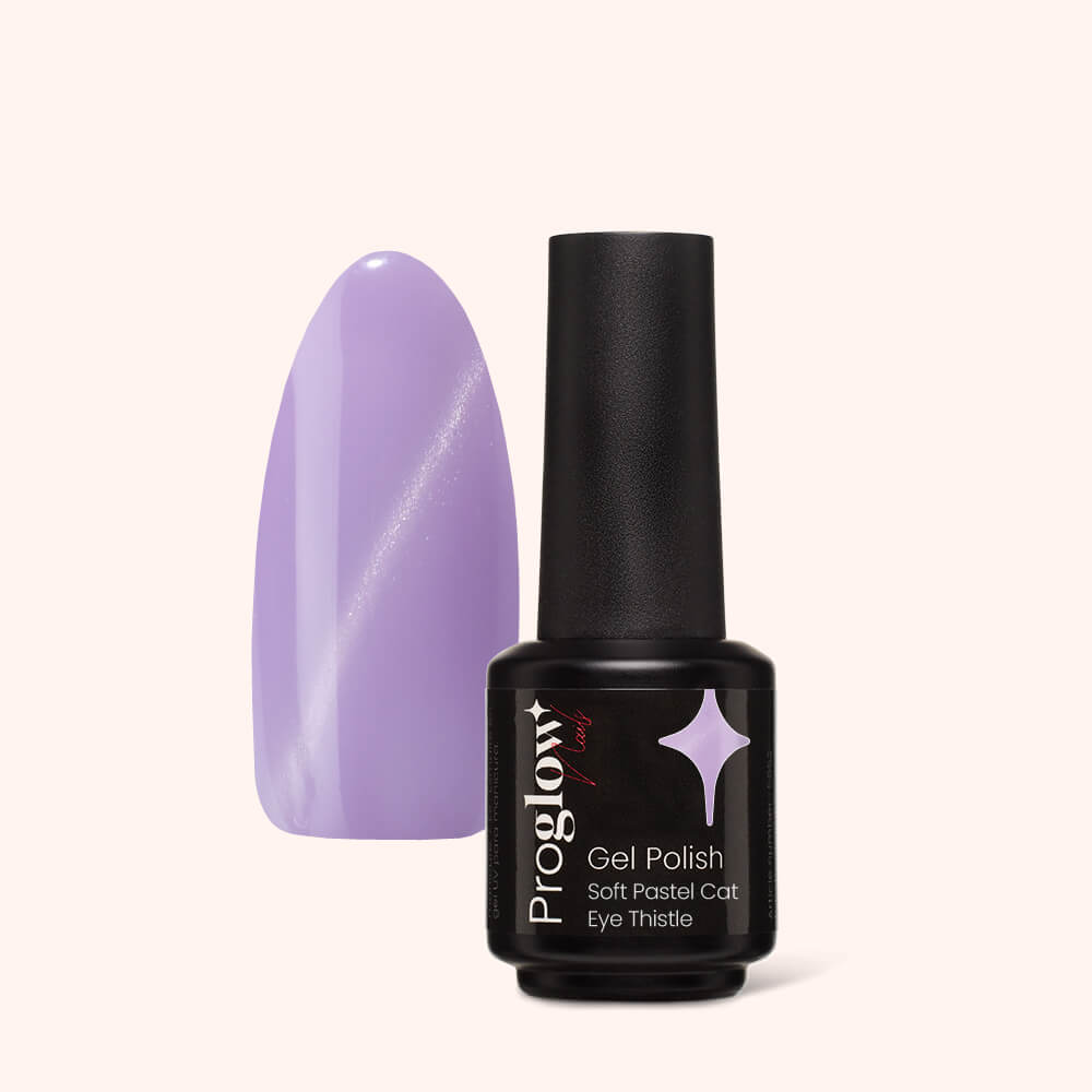 Gel Polish Shellac Soft Pastel Cat Eye Thistle