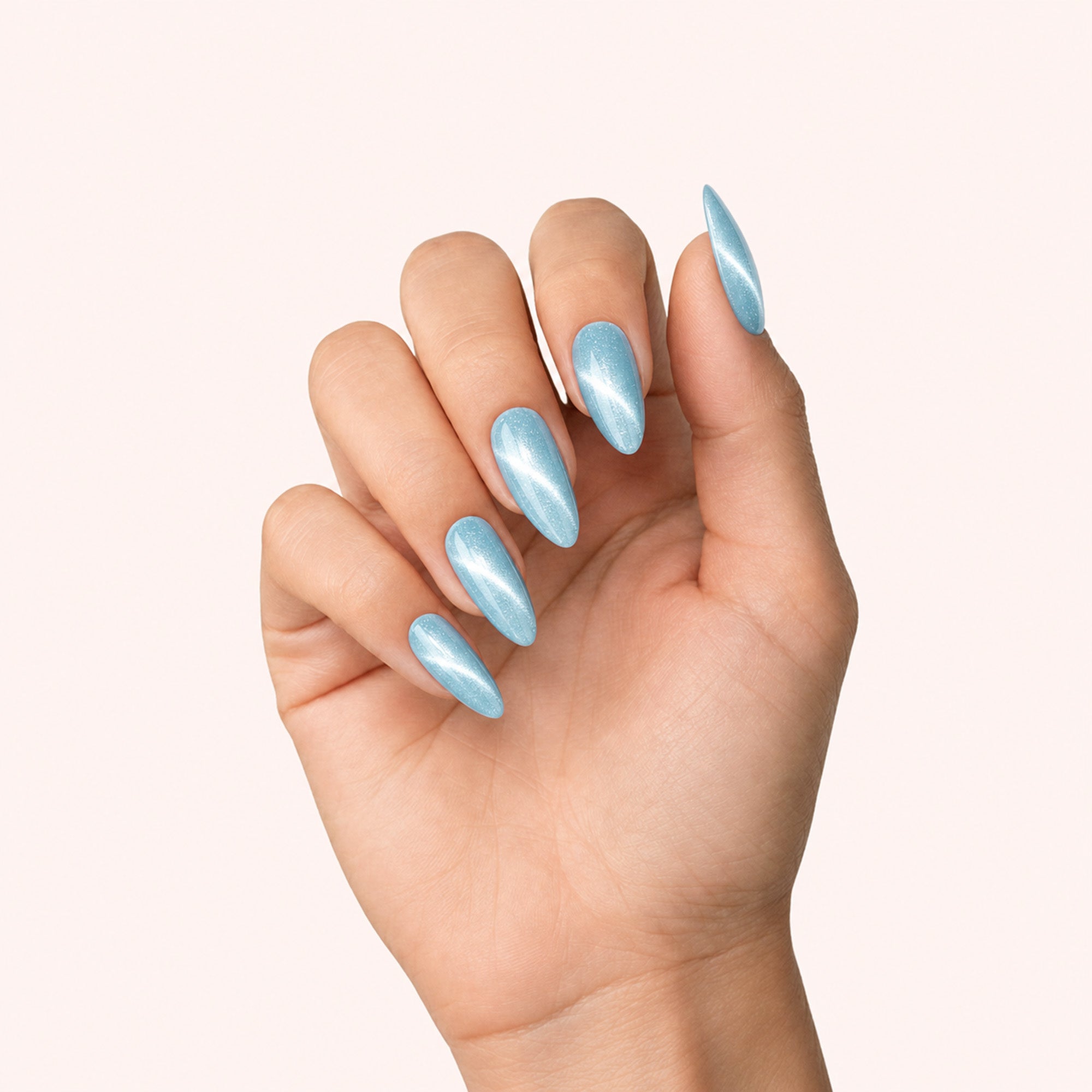 Gel Polish Shellac Soft Pastel Cat Eye Aqua